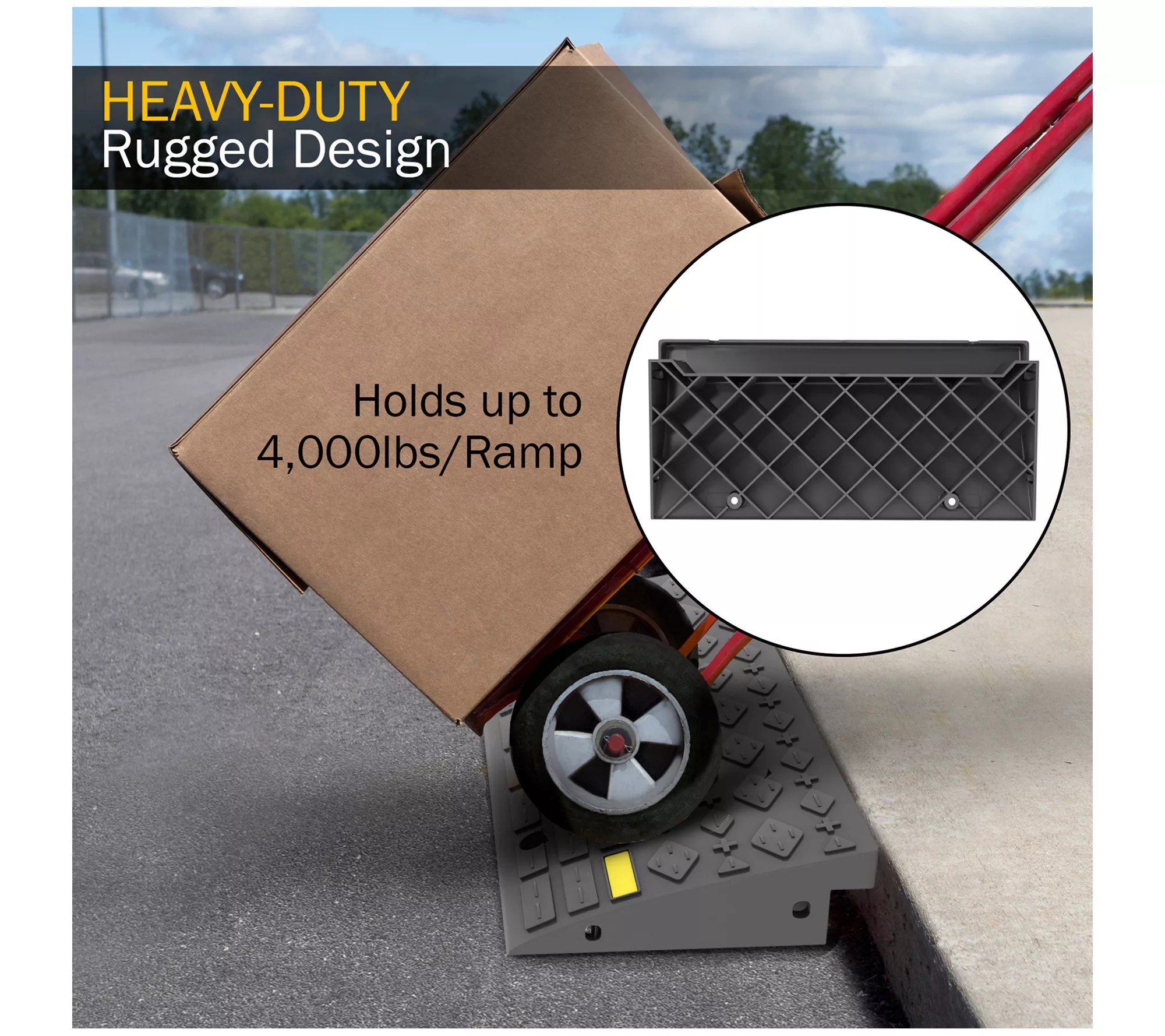 Stalwart Set of 2 Curb Ramps with 4 Ton Capacity