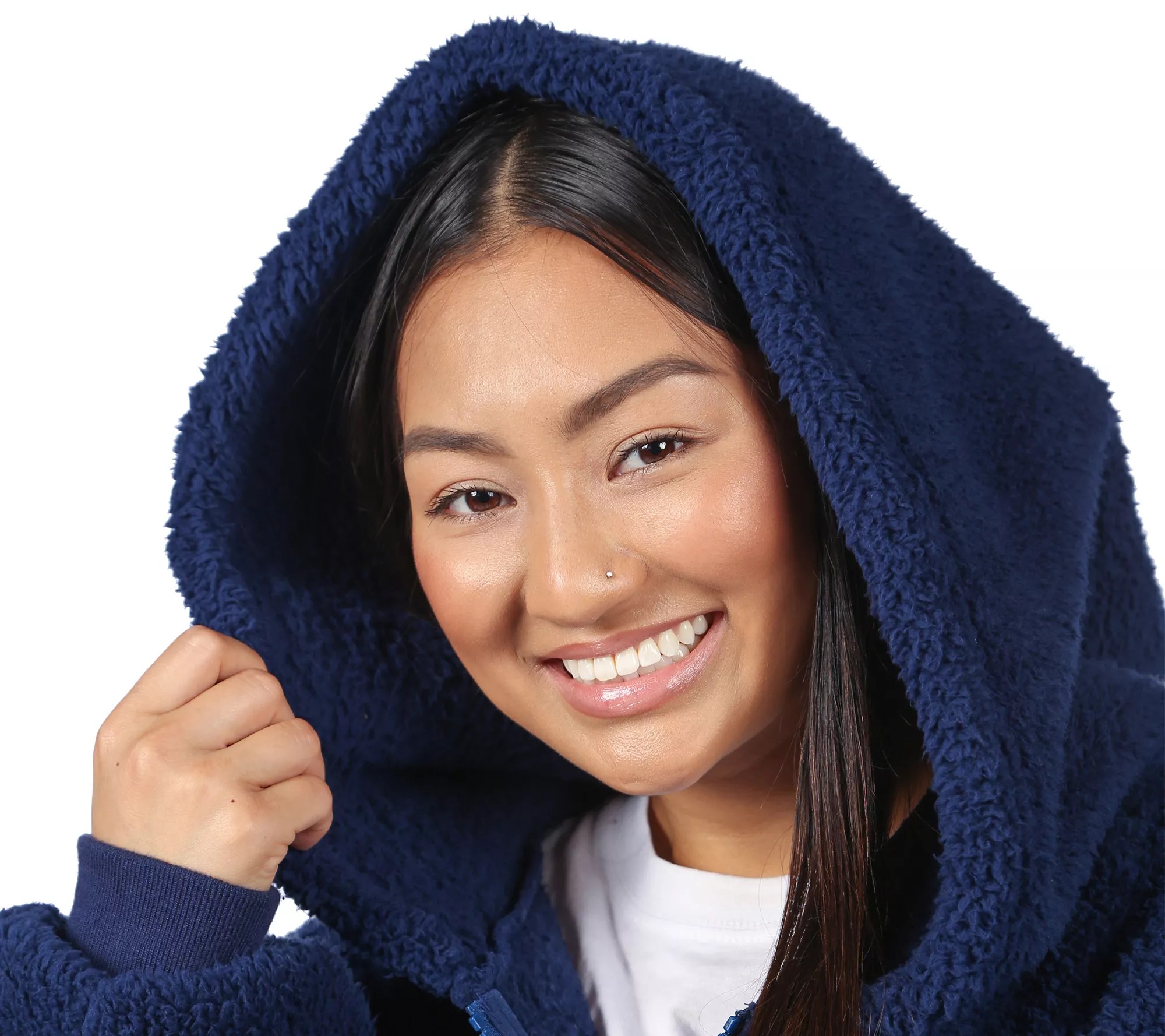 The Comfy 1/4Zip Sherpa Teddy Bear Wearable Blanket