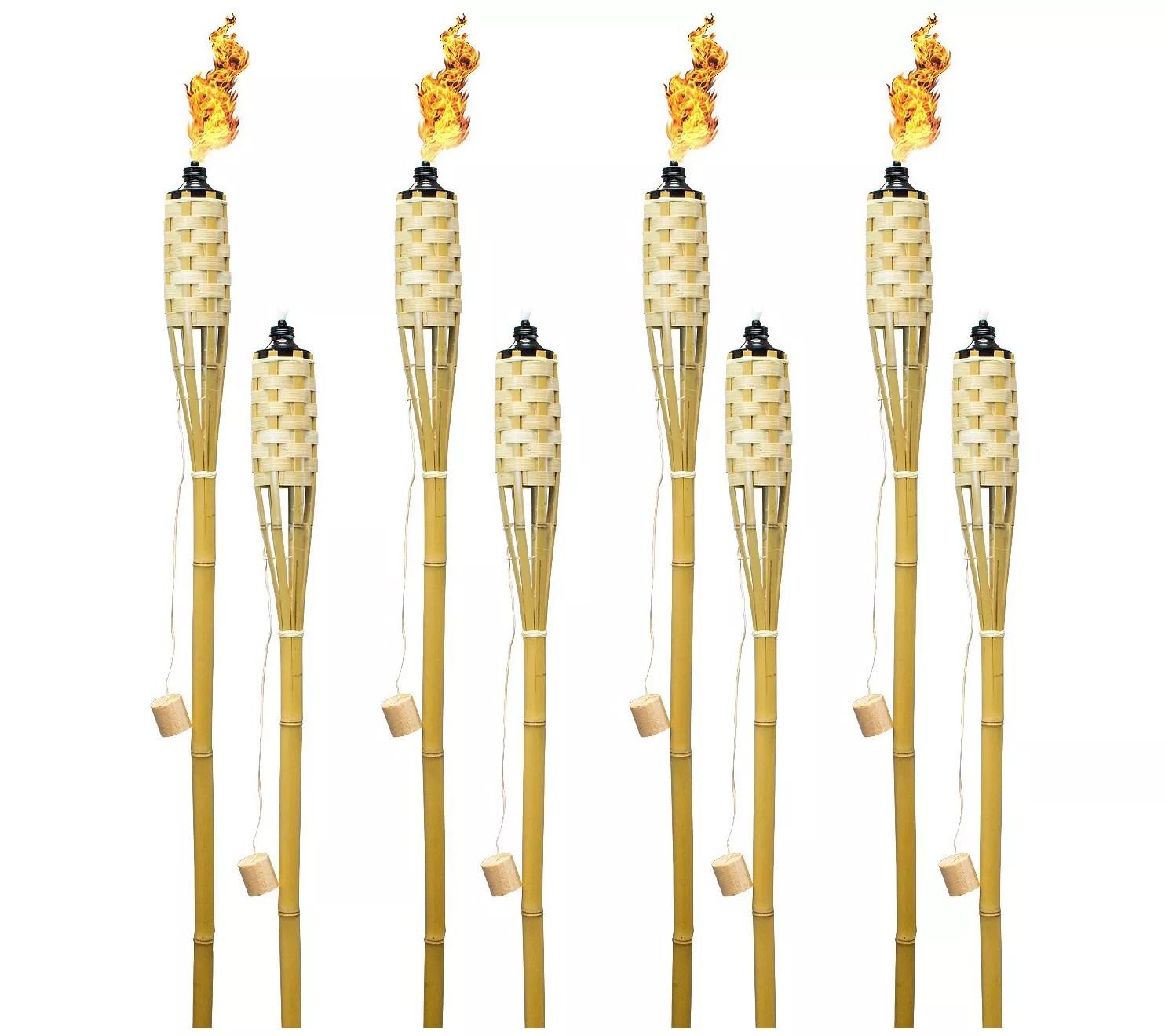 Extra Long Bamboo Torches 8 Pack
