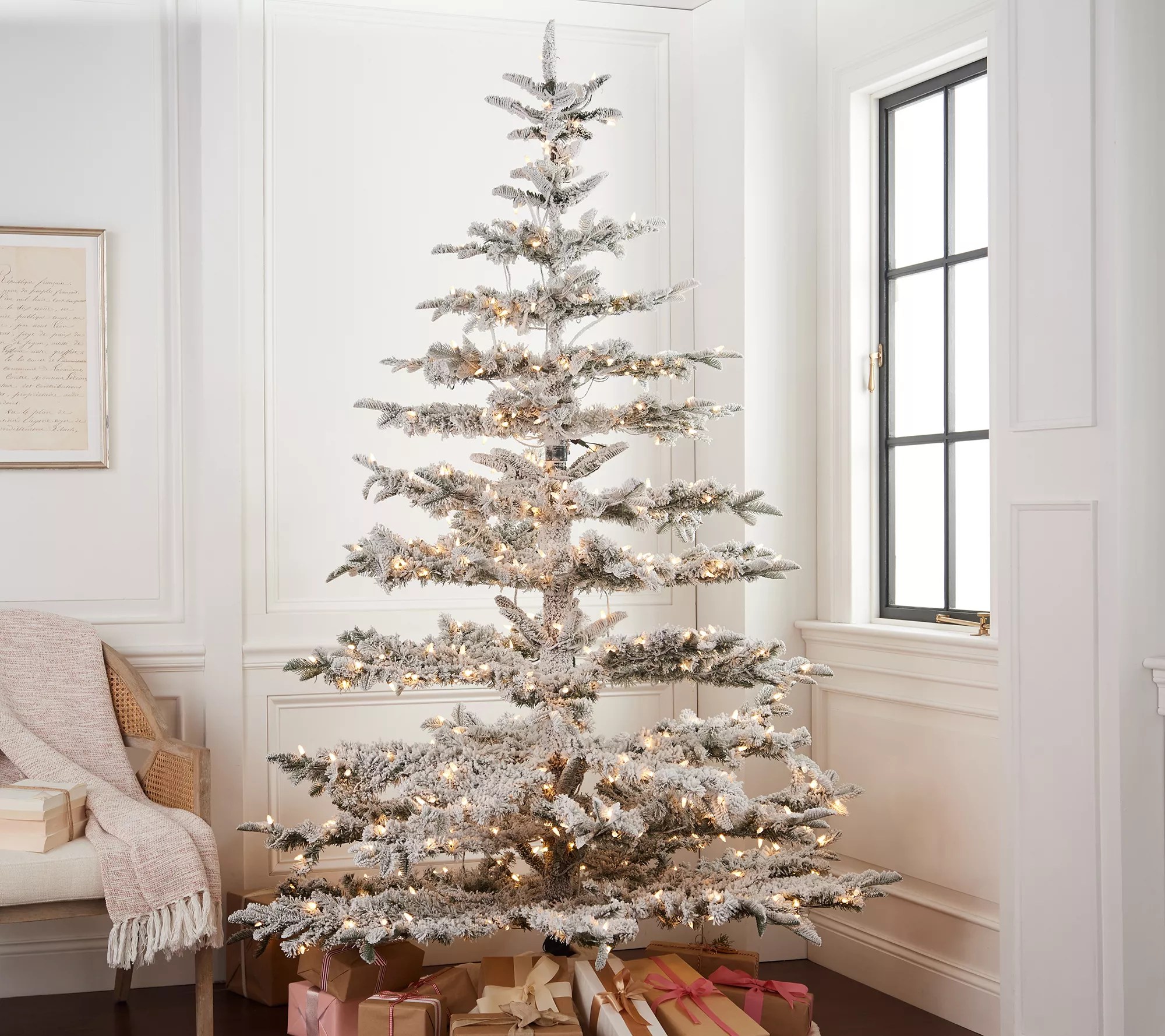 Barbara King 7' PreLit Flocked Decorator Series Tree