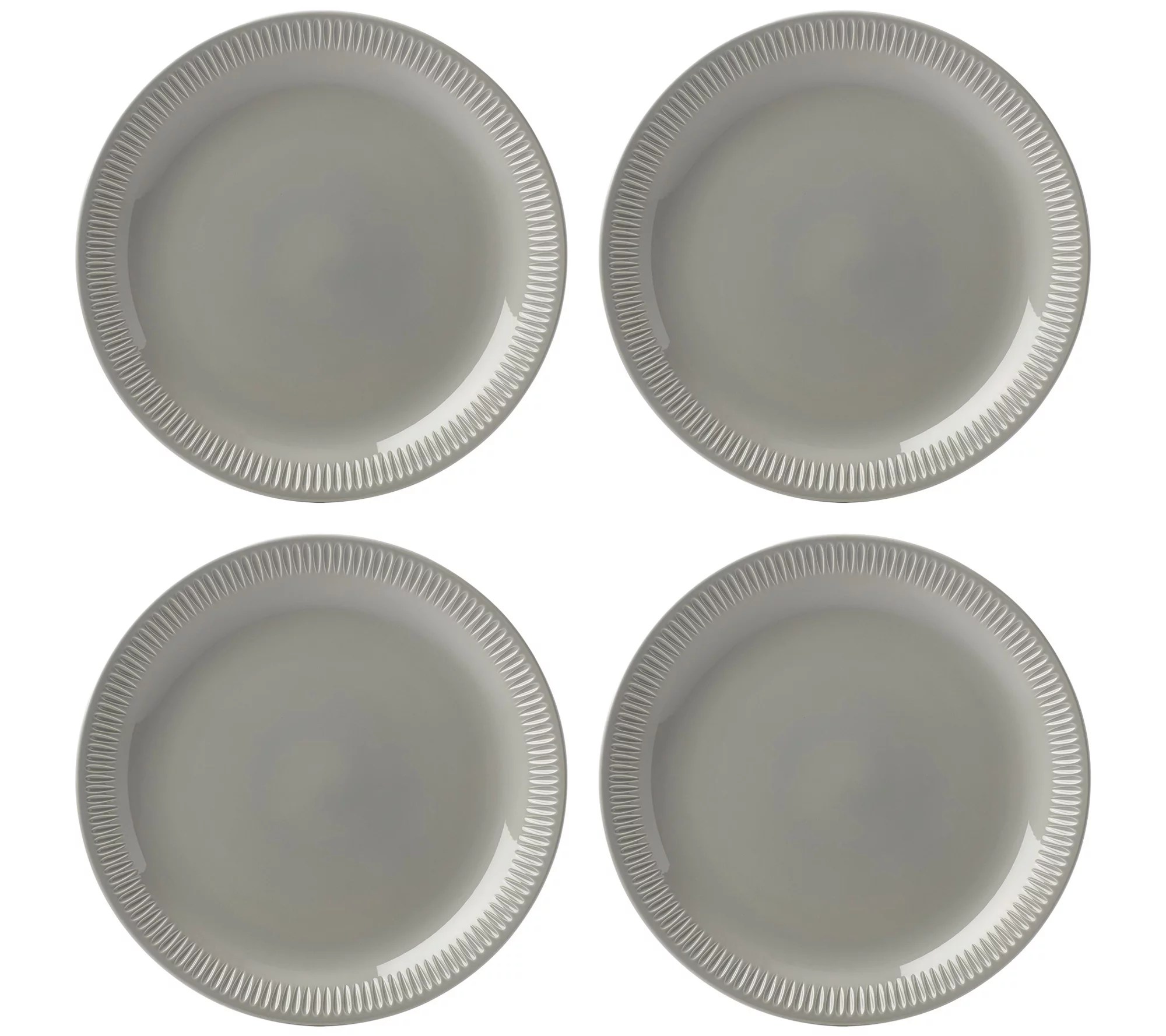 Lenox Set of 4 Profile Dinner Plates Gray