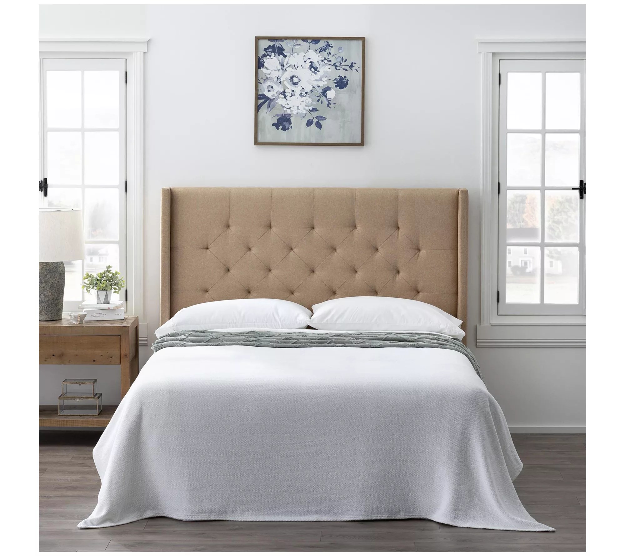 Eva Wingback Upholstered Queen Headboard