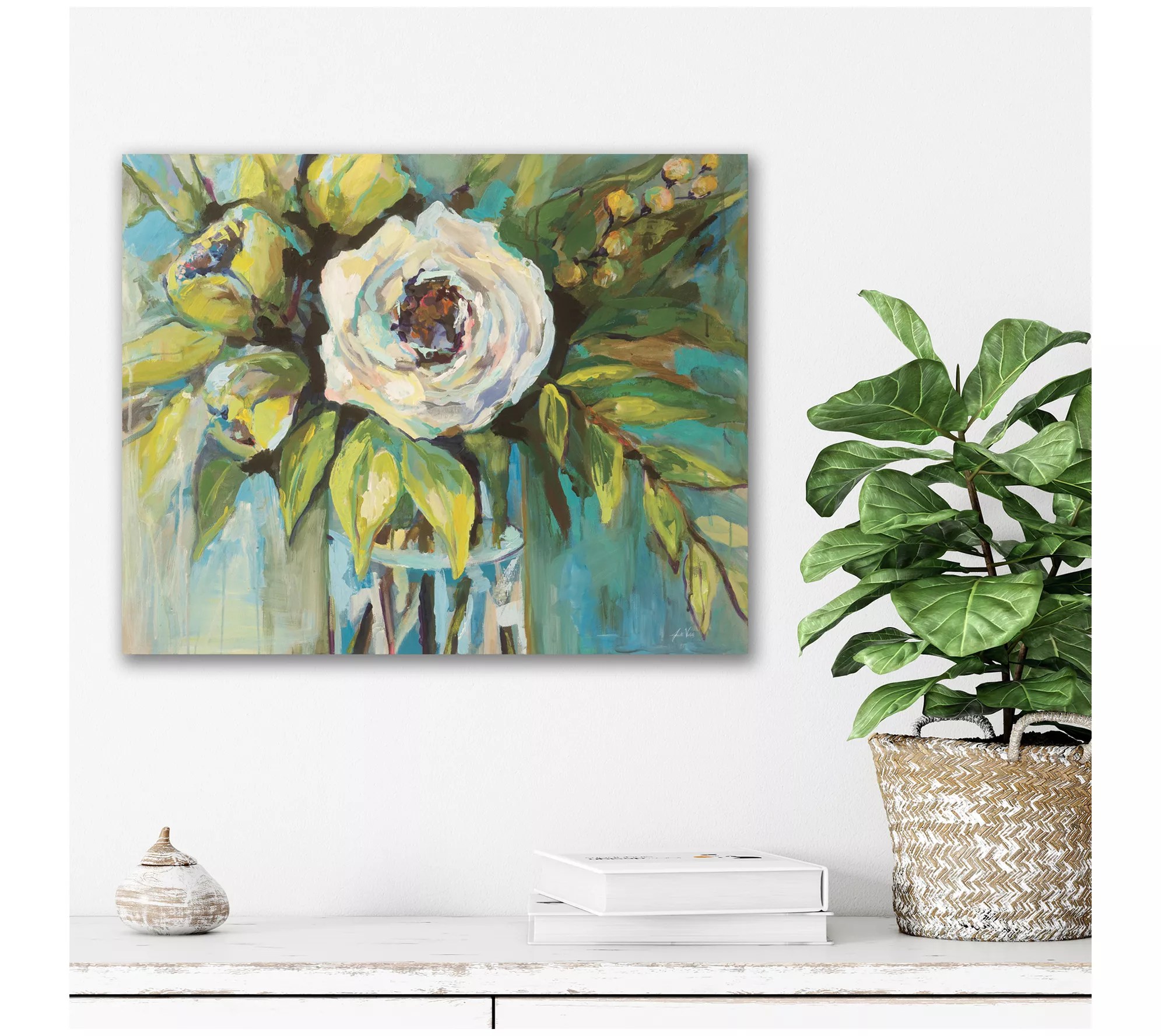 Courtside Market Aqua Solo 16x20 Canvas Wall Art