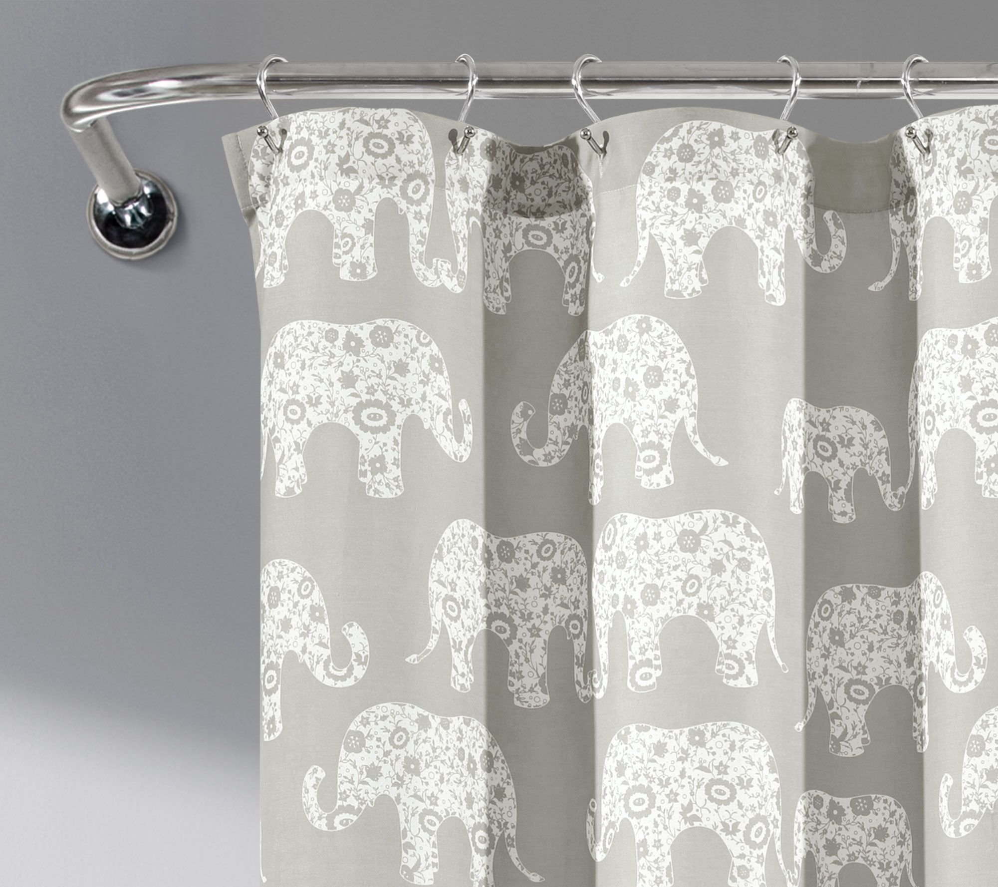 Elephant Parade Shower Curtain by Lush Decor