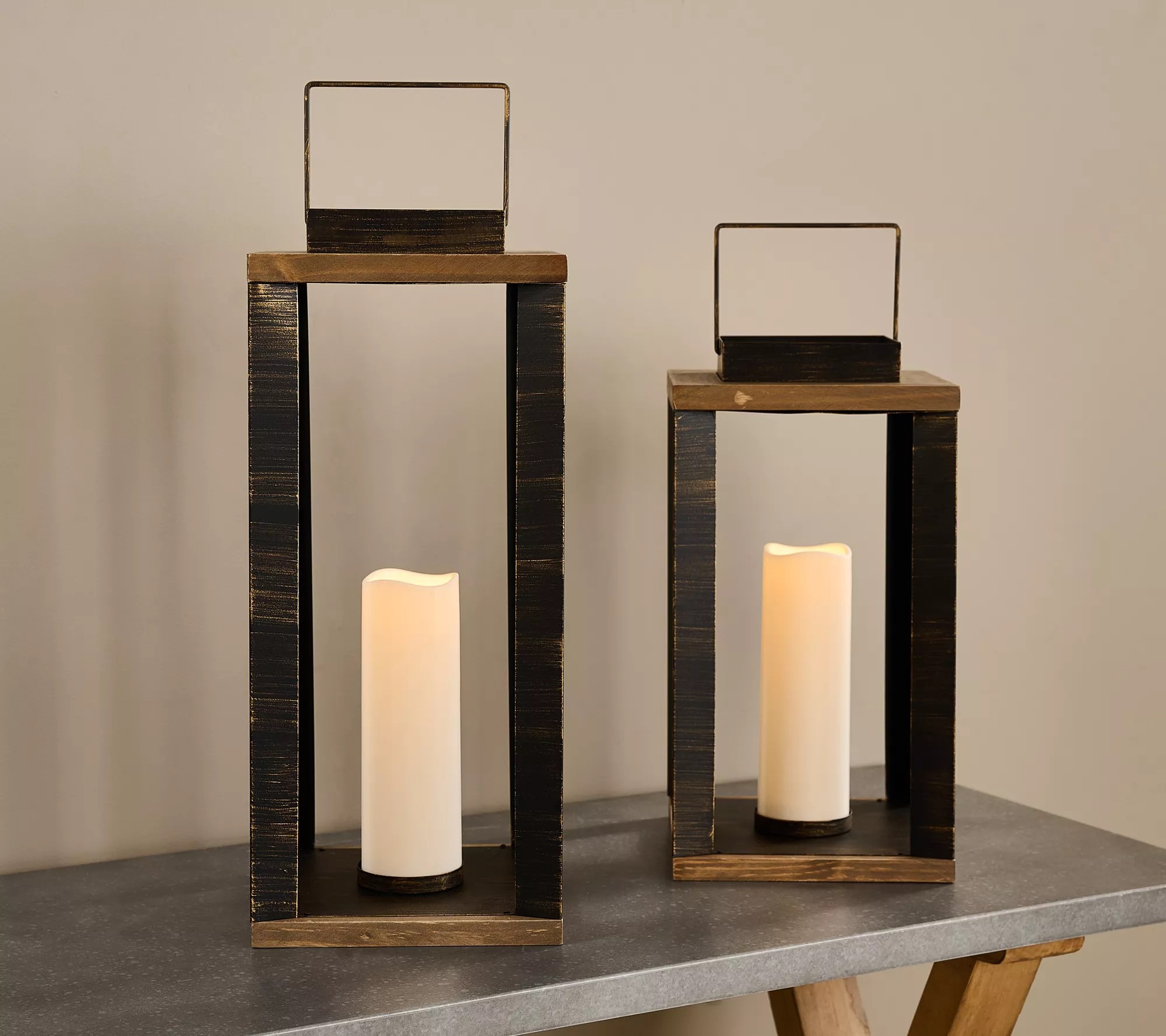 Home Reflections Indoor/Outdoor Flameless S/2 Lanterns - QVC.com
