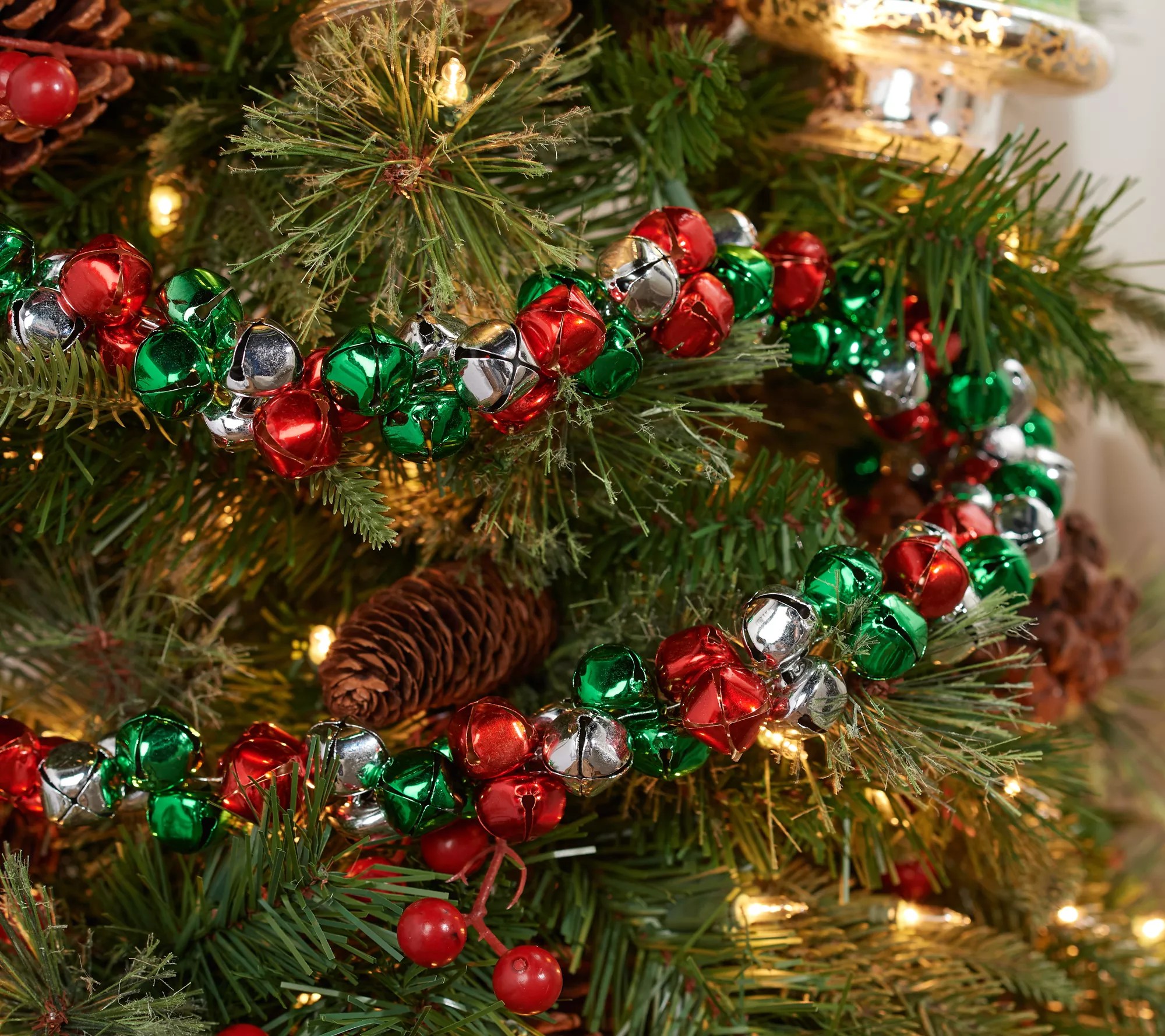 Set of (2) 5' Jingle Bell Garlands by Valerie