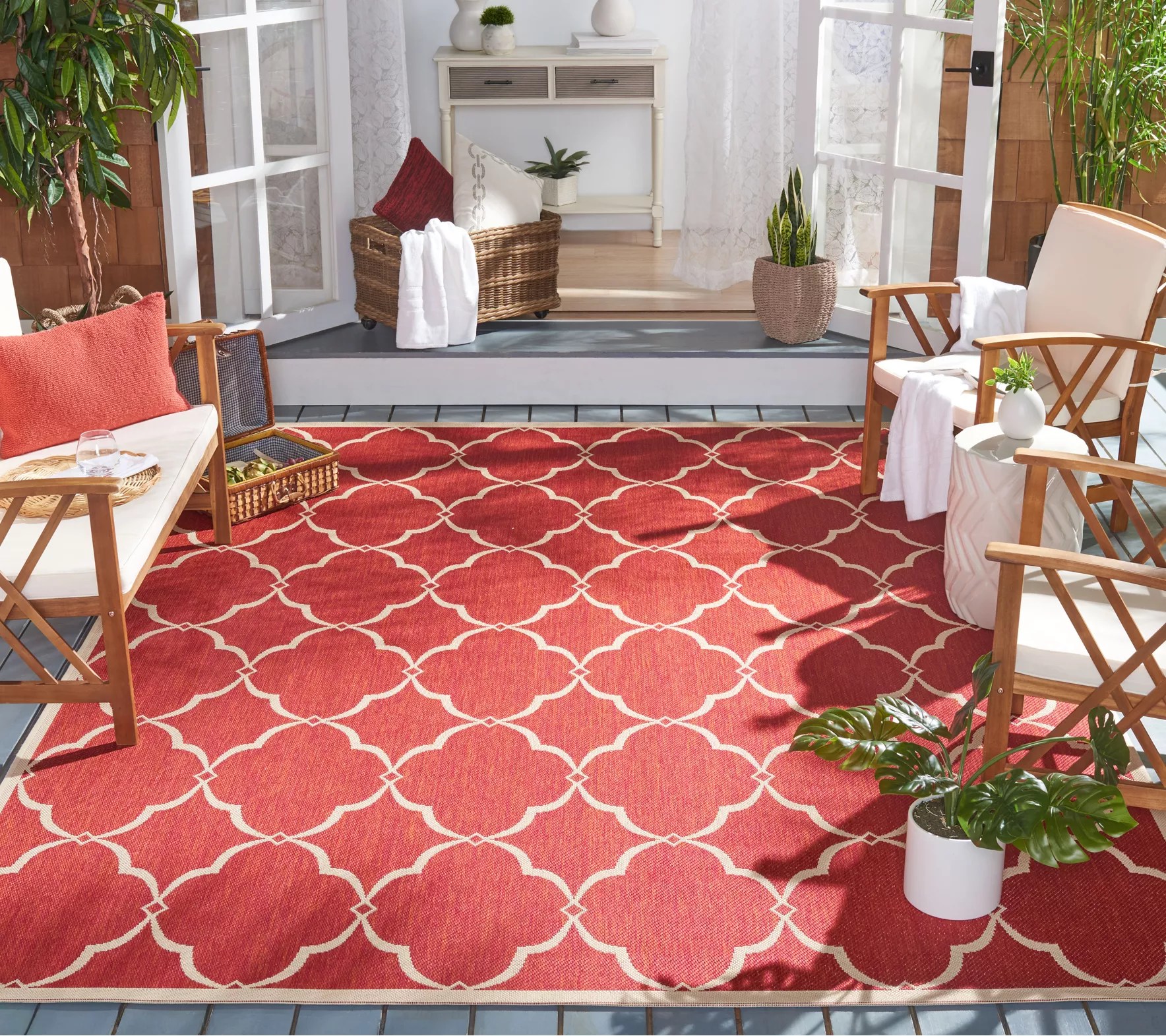 Beach House 125 Collection 8' X 10' Outdoor Rug by Valerie