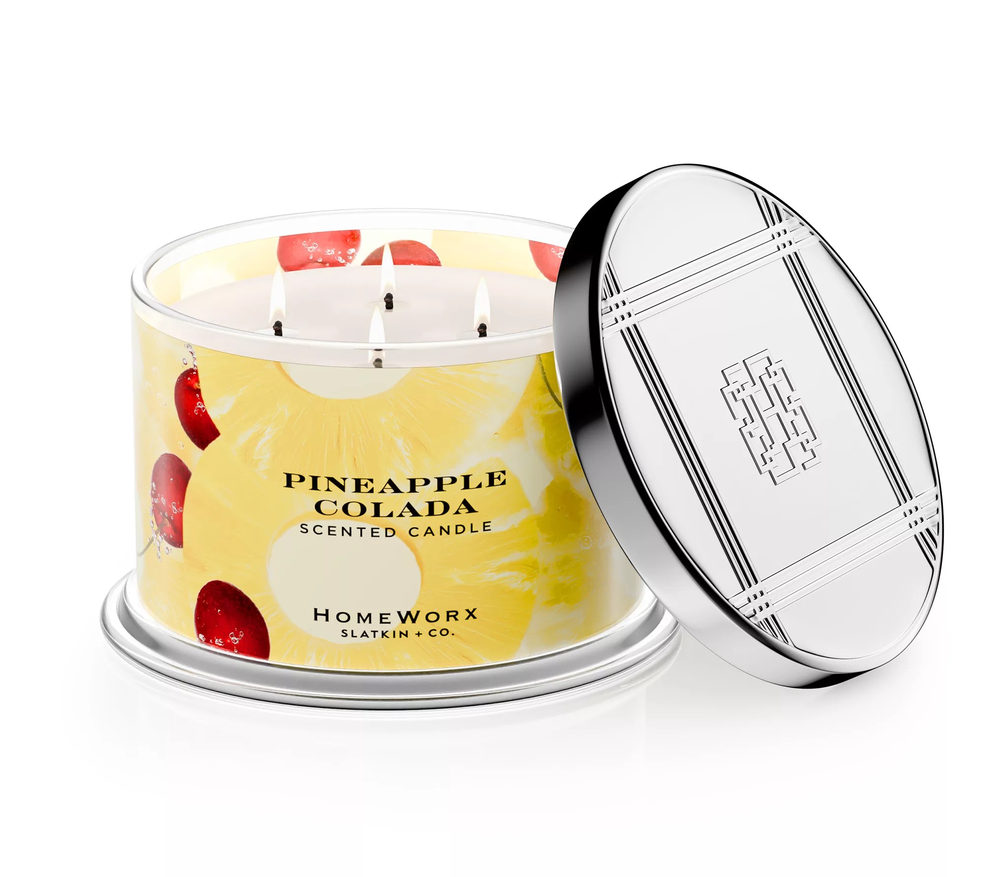 HomeWorx by Slatkin & Co. Set of 2 18oz. Pineapple Colada Candles