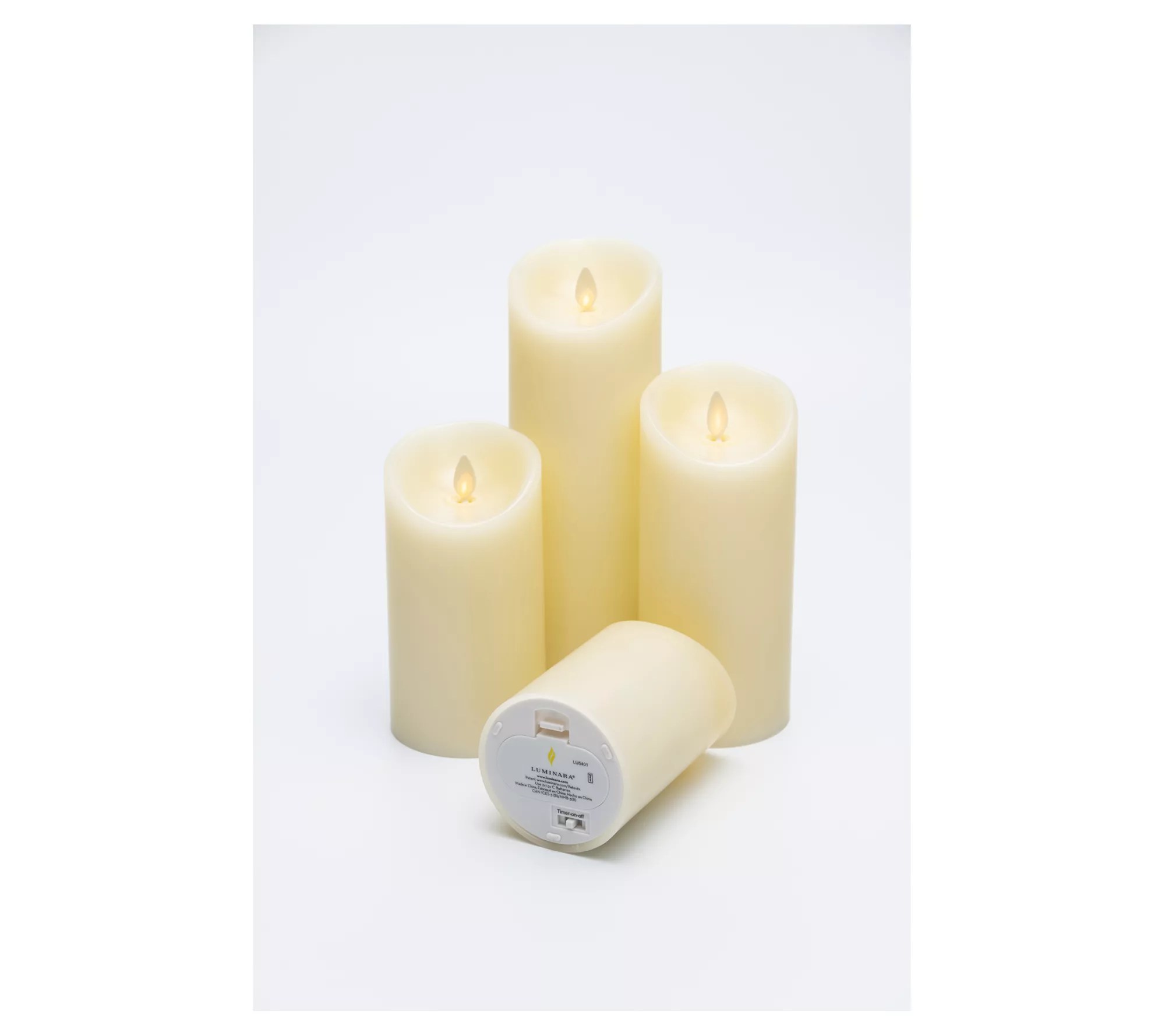 Luminara Set of (4) 3.0" Diameter Flameless Candles