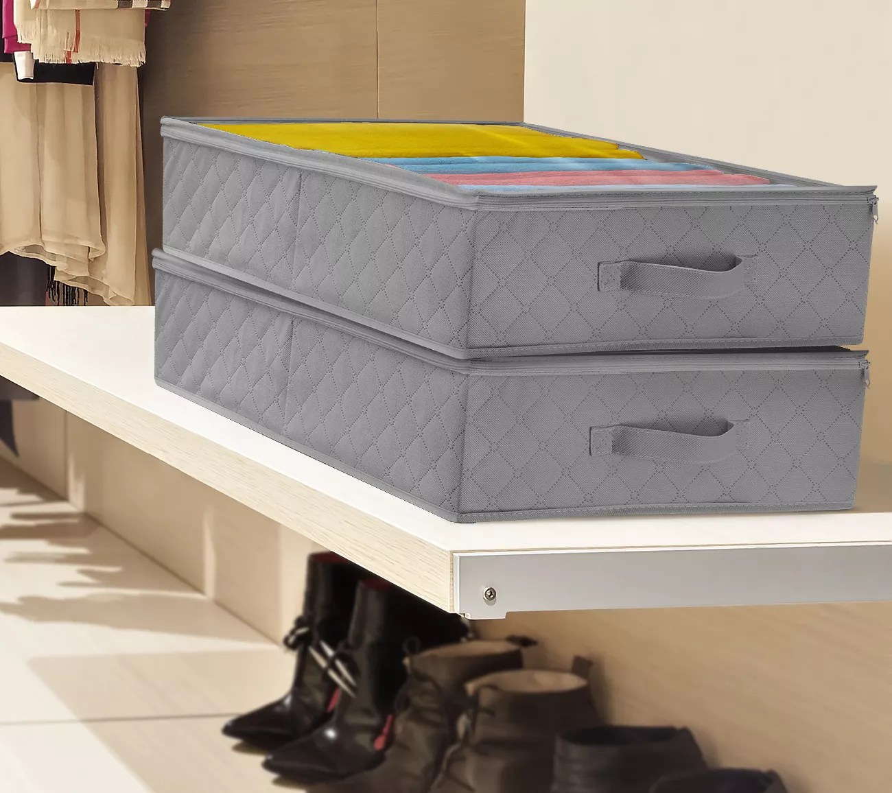 Sorbus TwoPack Closet & Underbed Storage Bag Set