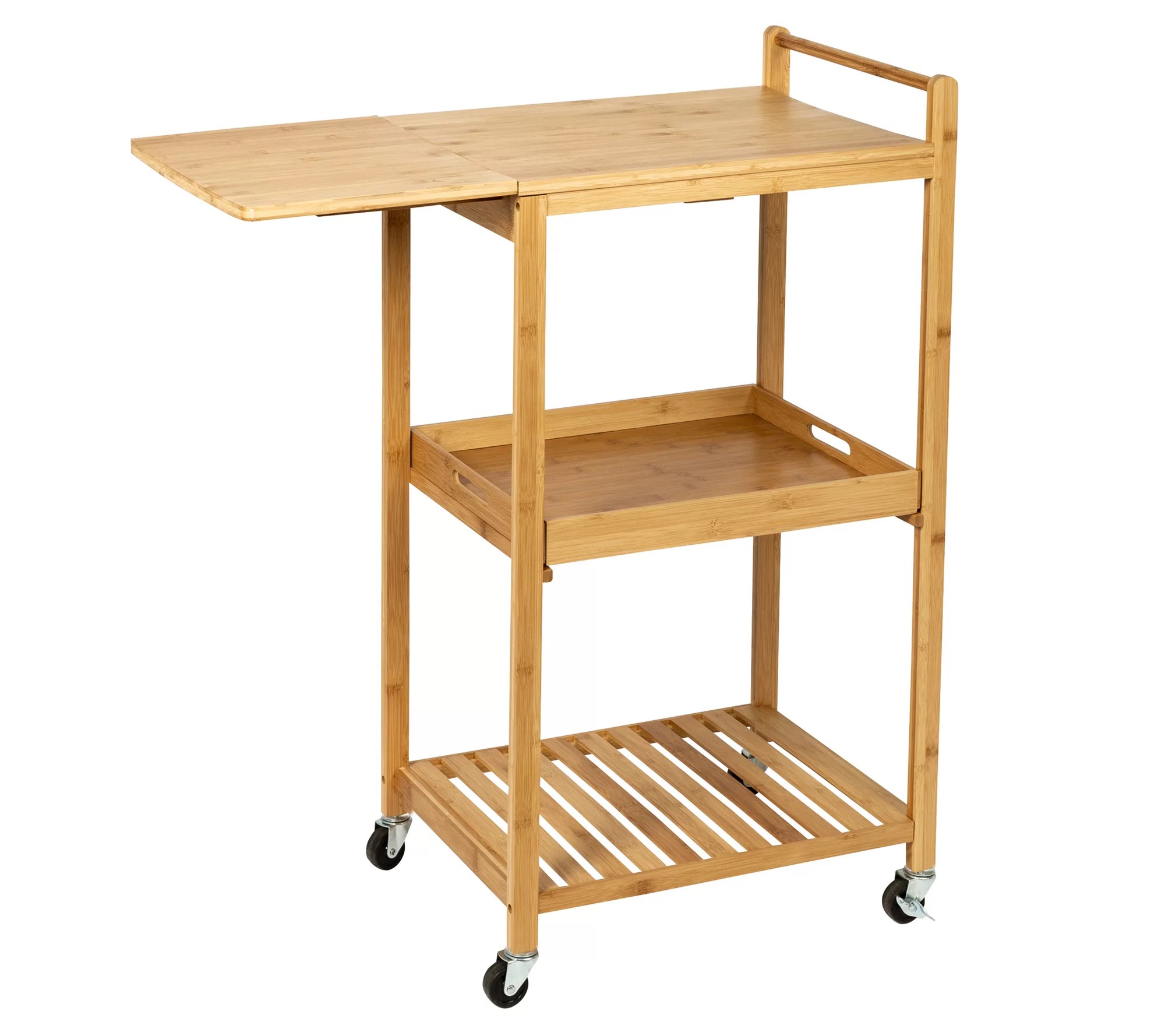 HoneyCanDo Bamboo Kitchen Cart With Wheels