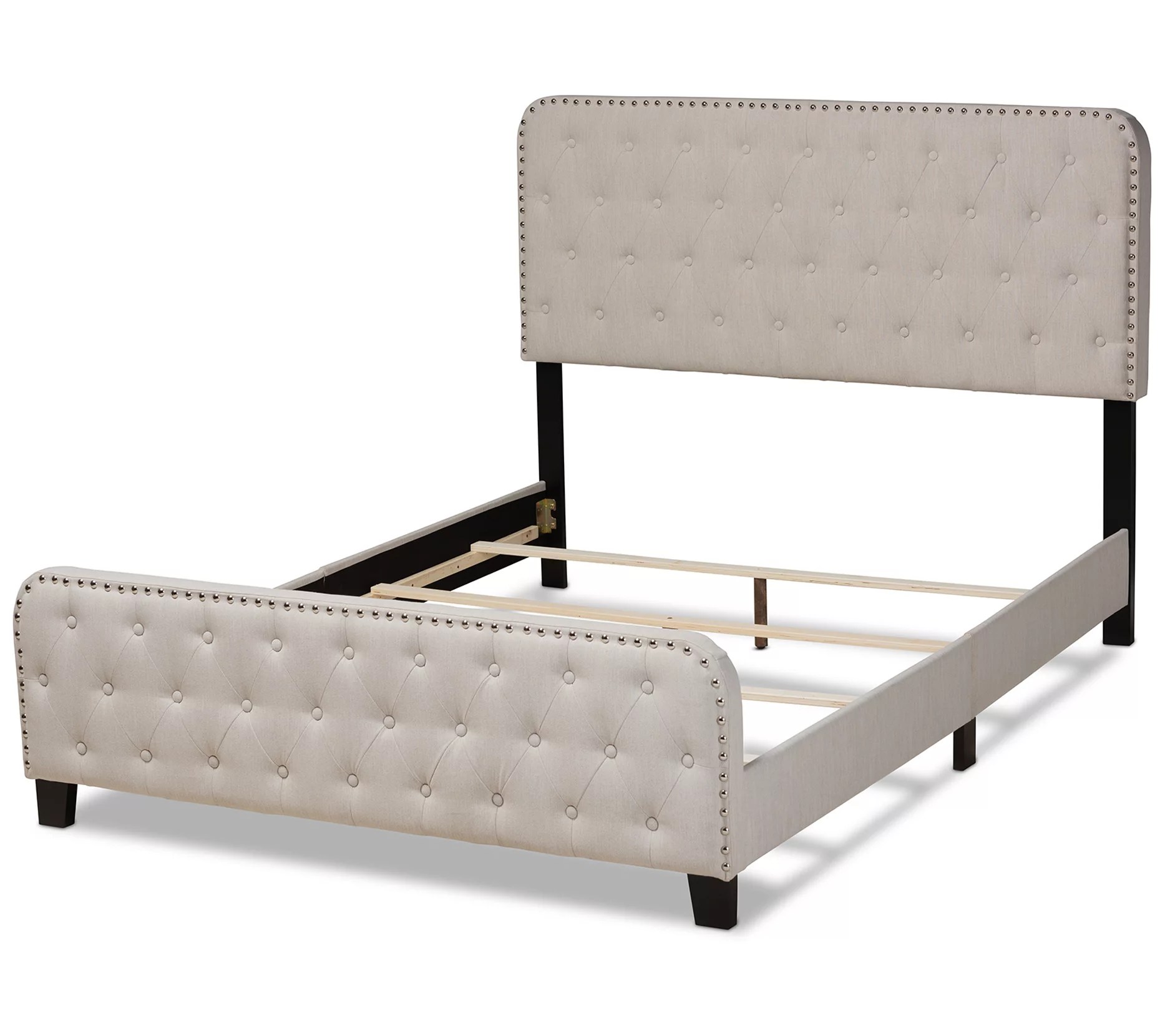 Annalisa Fabric Button Tufted KingSize Panel Bed