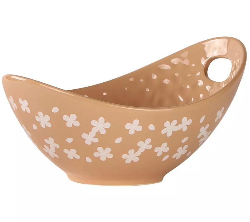 Temptations Fields of Flowers 1.5 QT Bowl w/ Open Handle