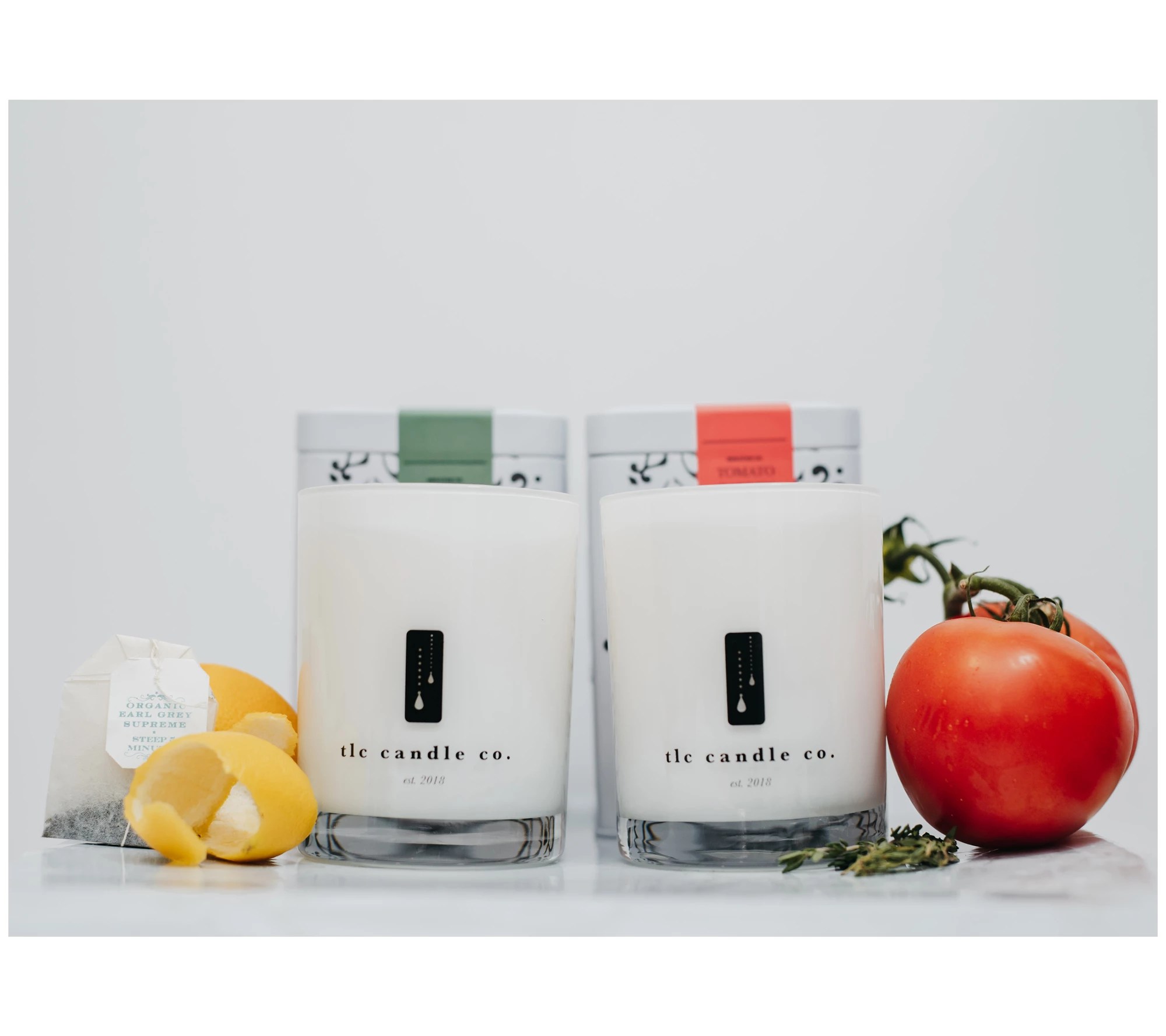 TLC Candle Co. Set/2 Garden Fresh Luxury 2WickCandle Duo