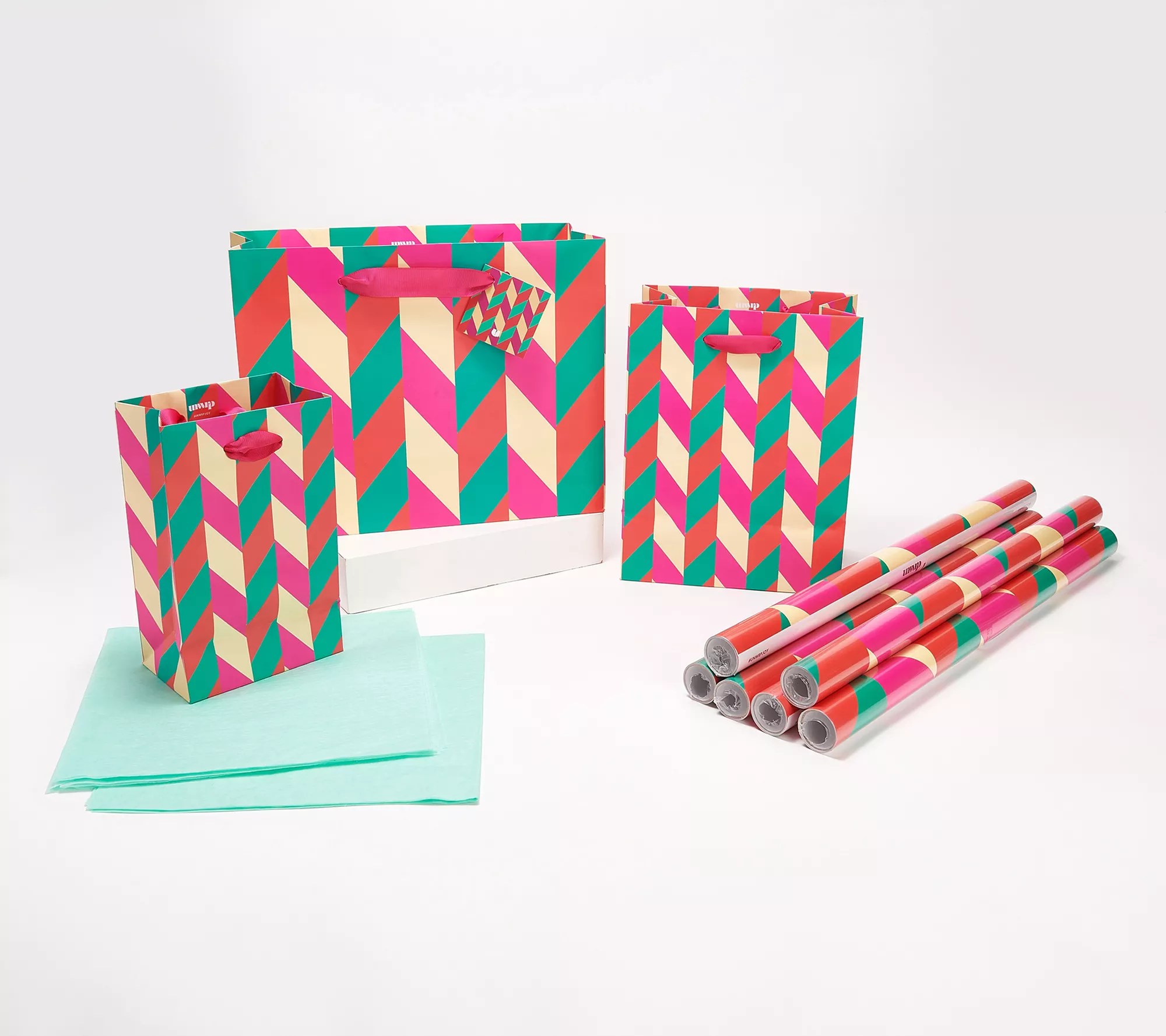 "As Is" UNWRP 15Piece Gift Bag & Gift Wrapping Set