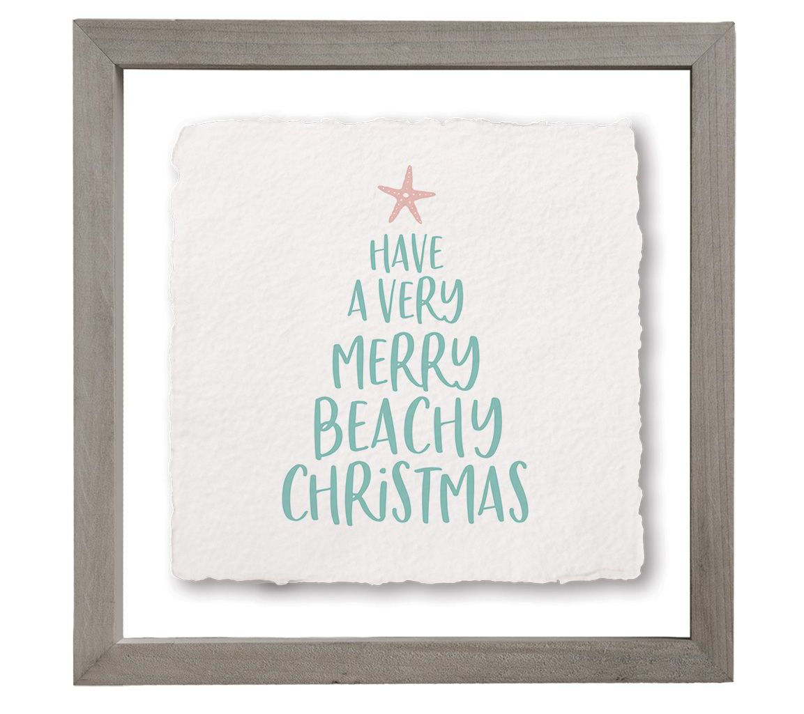 Sincere Surroundings 10" Merry Beachy Christmas Floating Frame