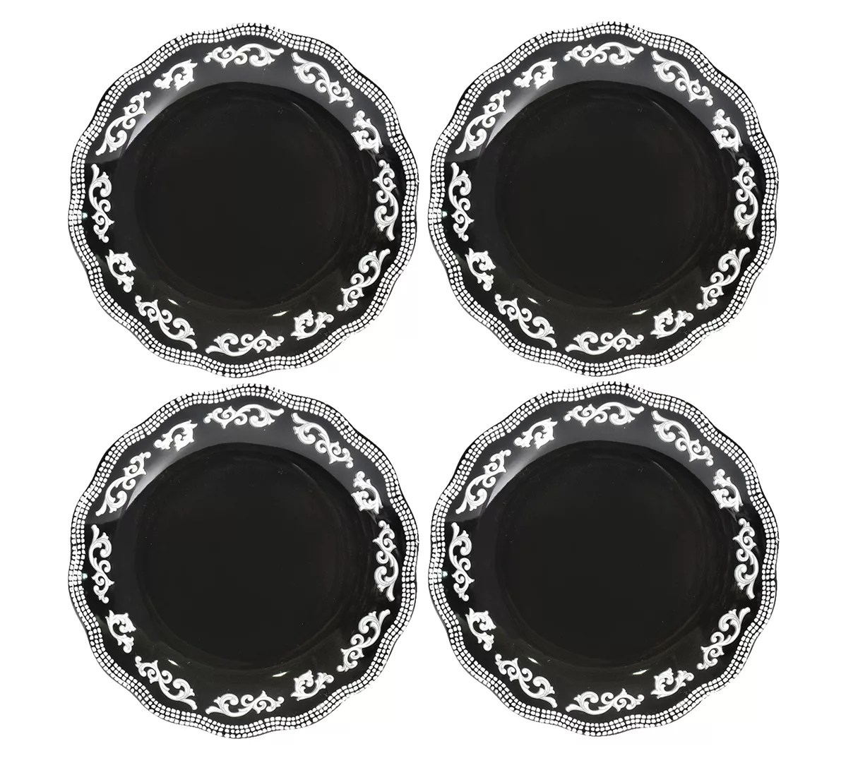 Temptations Doodle Doo Set of (4) Essential Dinner Plates