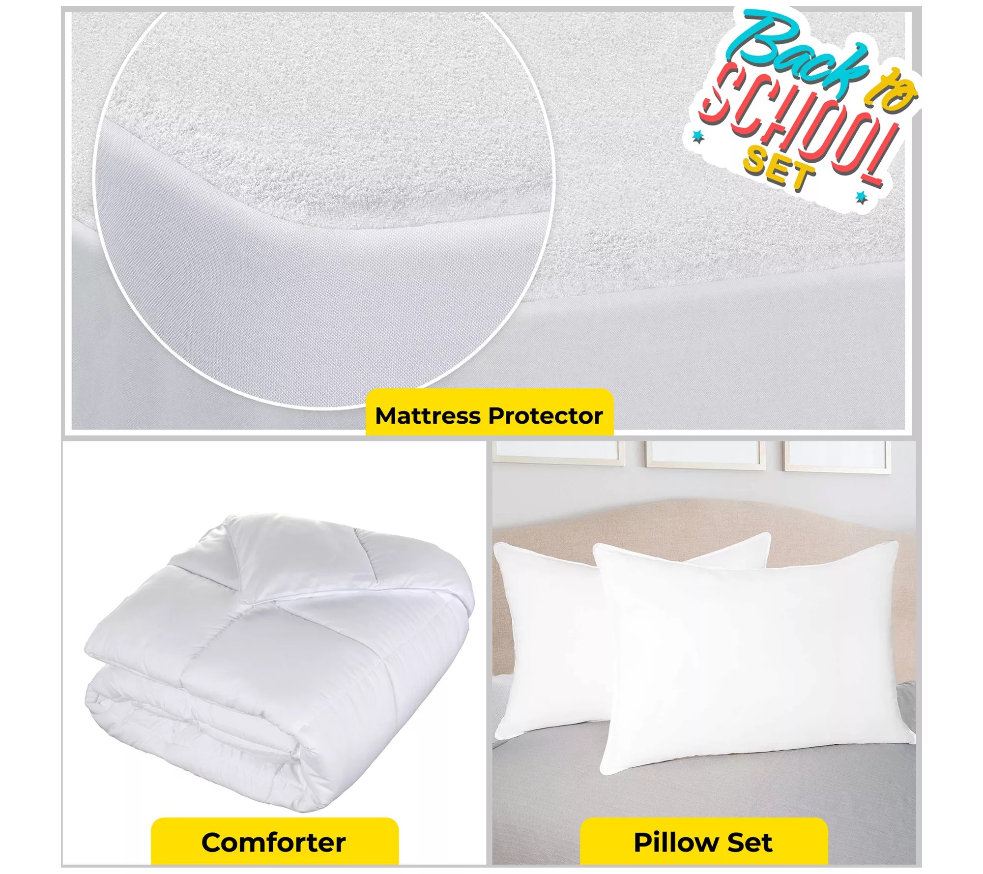 Superior Basics Dorm Essentials Bedroom Set w/win/ Twin XL