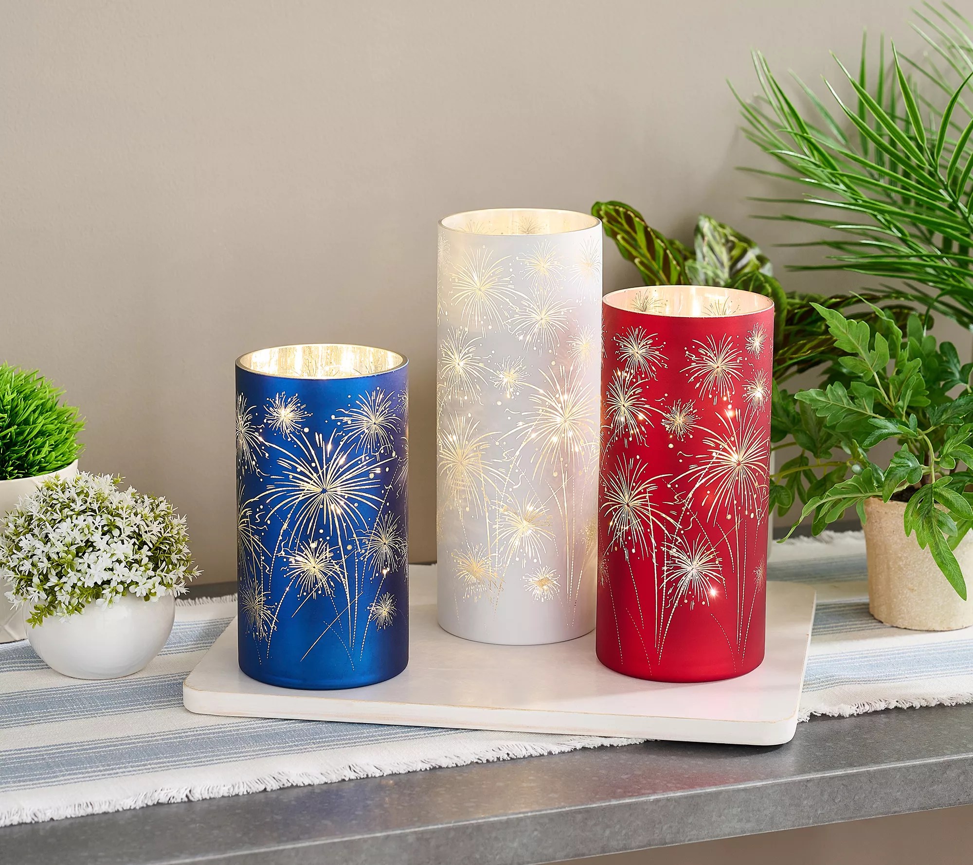 "As Is" Set of 3 Celebration Hurricanes by Valerie