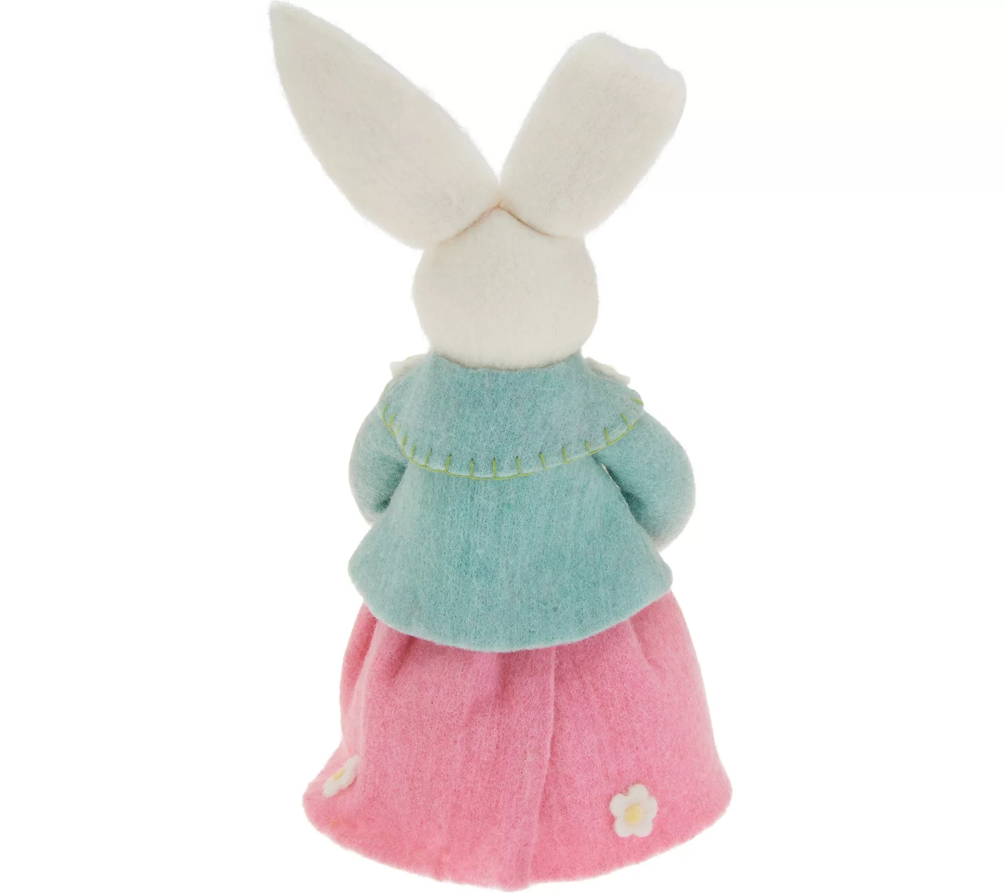 Boiled Wool Bunny Couple Figures by Valerie