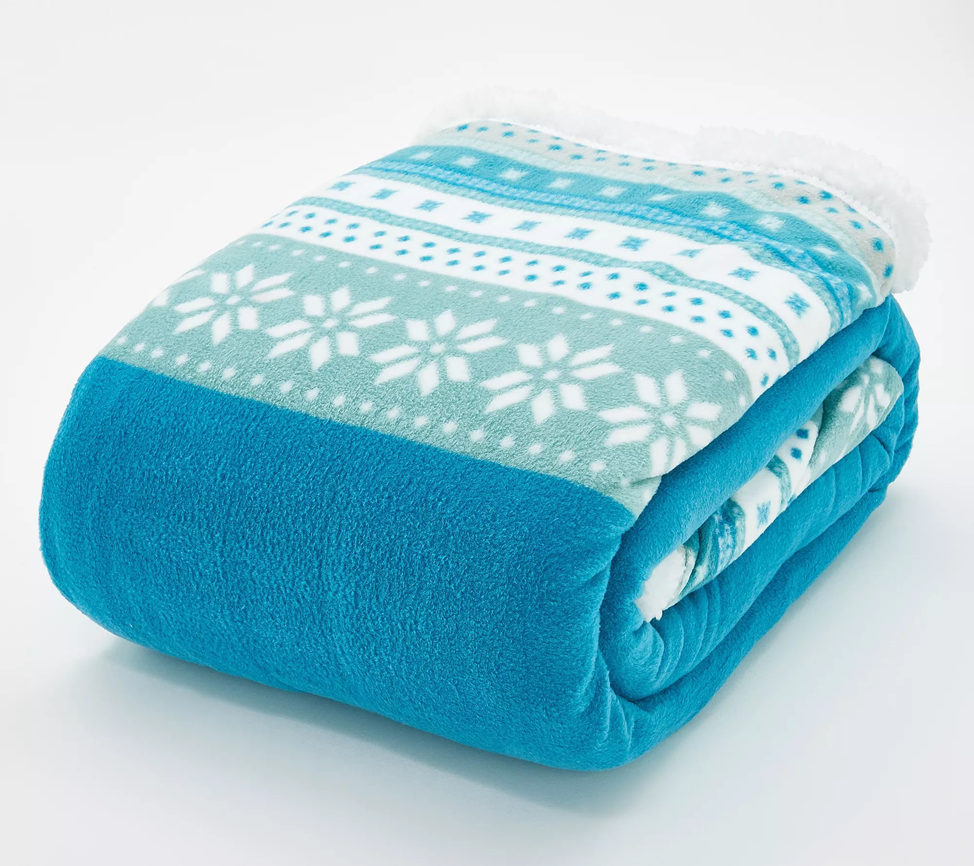 Berkshire Blanket 60" x 70" Printed Polarfleece Sherpa Throw