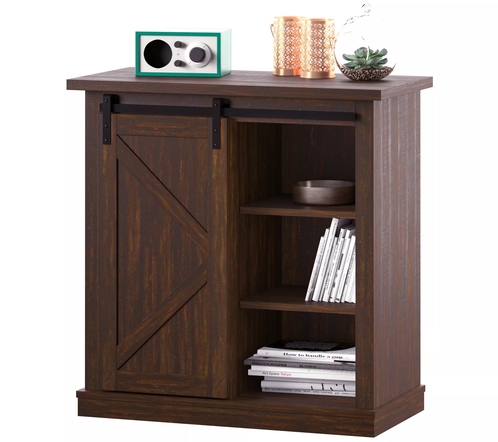 Twin Star Home Adjustable Sliding Barn Door Accent