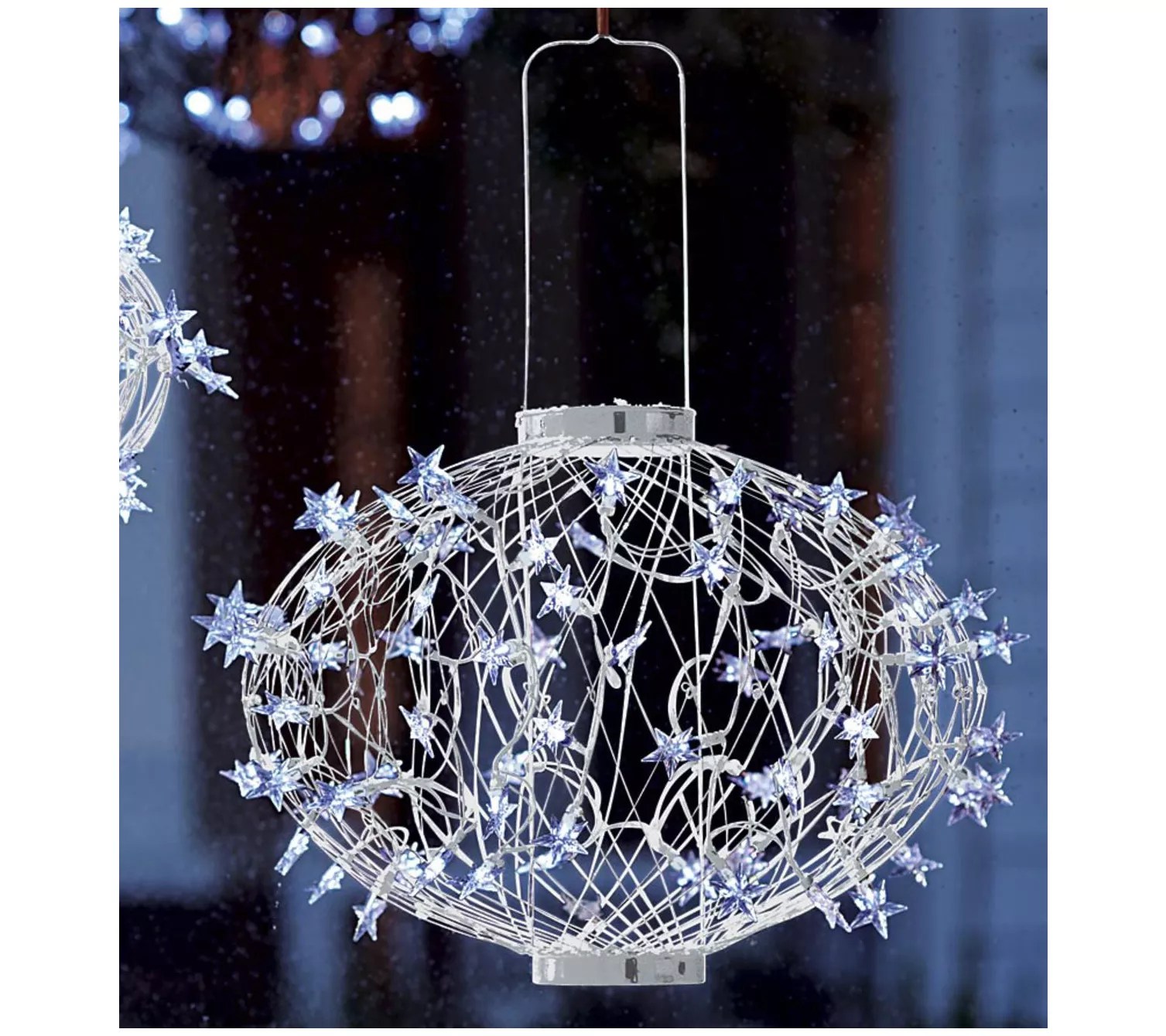Plow & Hearth Large White Solar Star Lantern