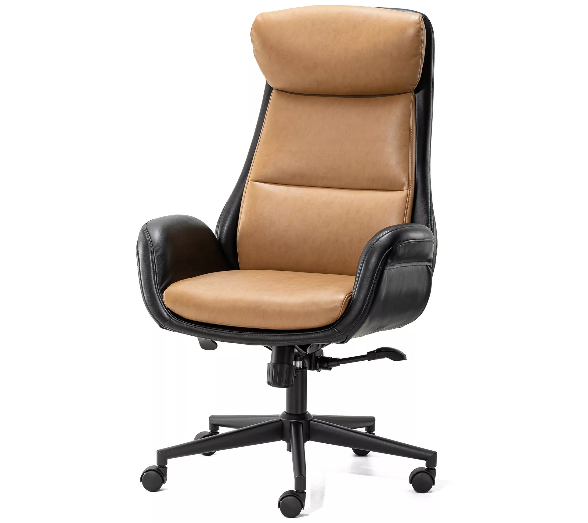 Glitzhome Two Toned Gaslift Height Adjust Swivel Office Chair