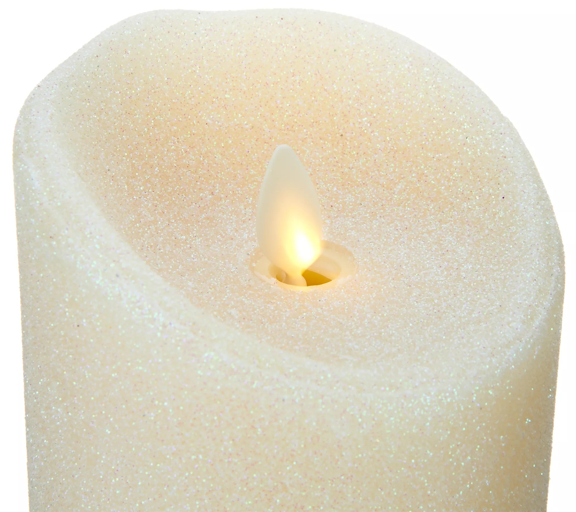 Luminara Set of 2 5" and 7" Glitter Candles with Remote