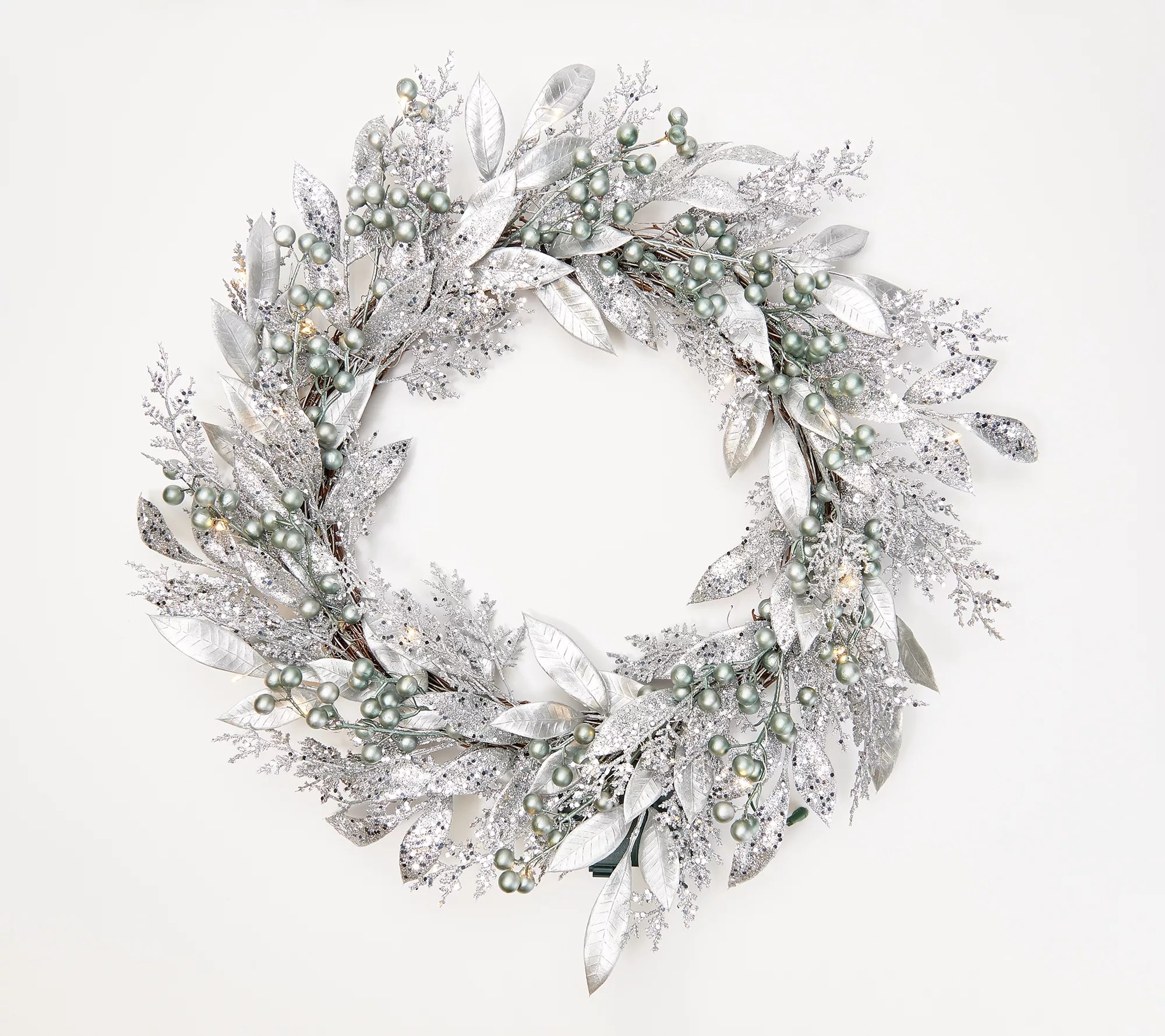 Martha Stewart 22" Metallic Greenery Wreath