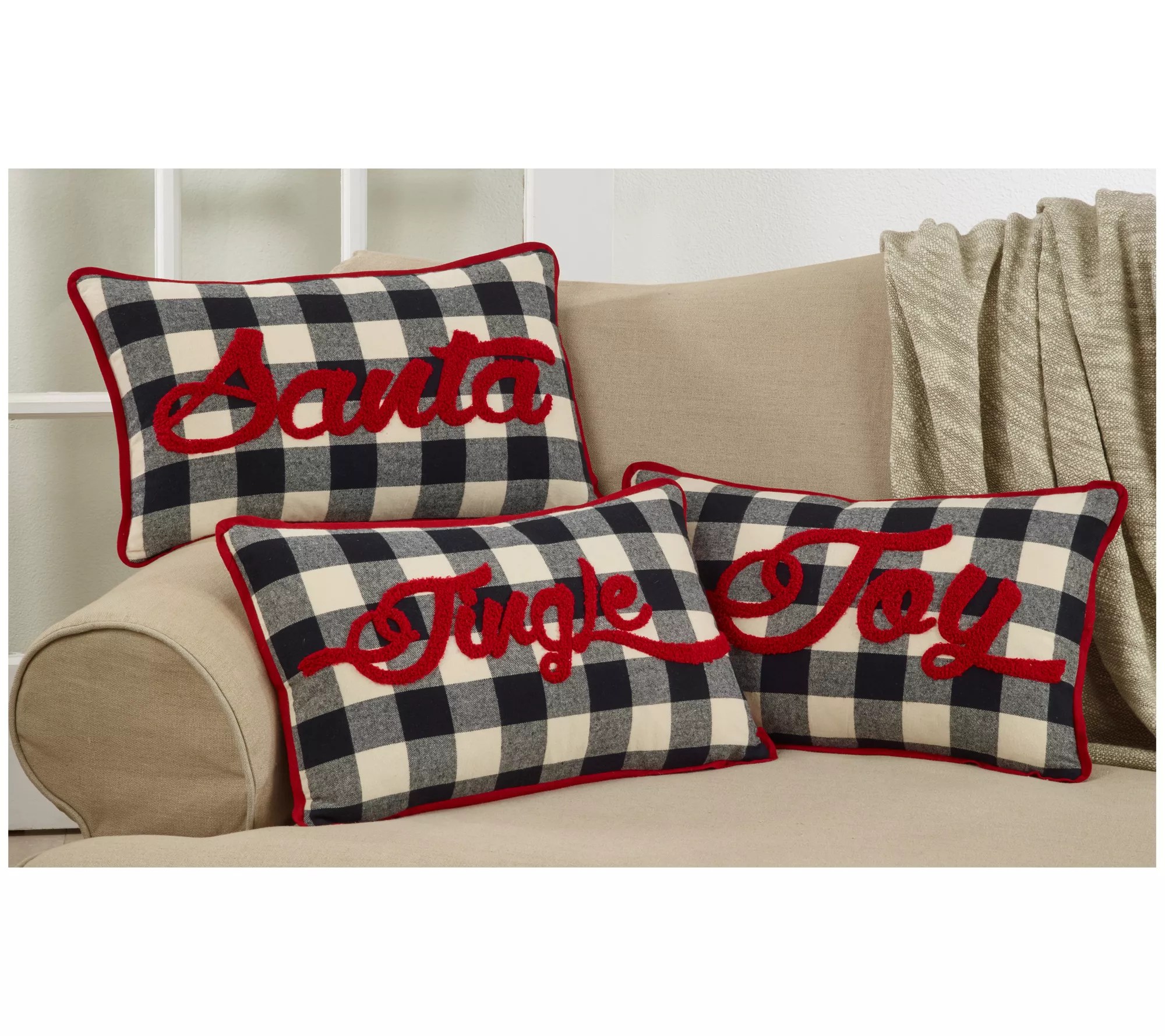 Saro Lifestyle Throw Pillow With Buffalo PlaidJoy Design