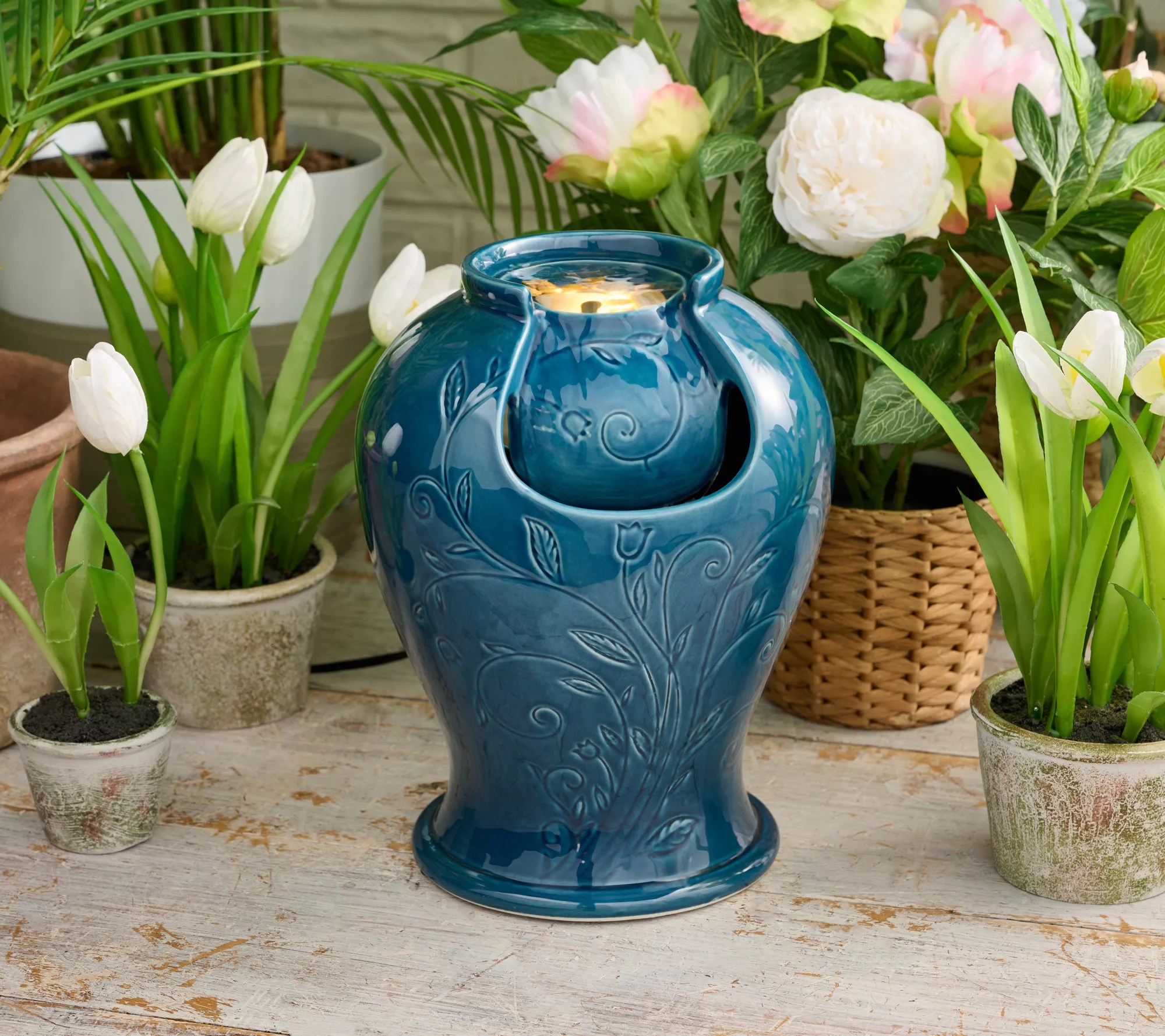 "As Is" 12" Indoor/Outdoor 12" Serenity PlugIn Fountain by Valerie
