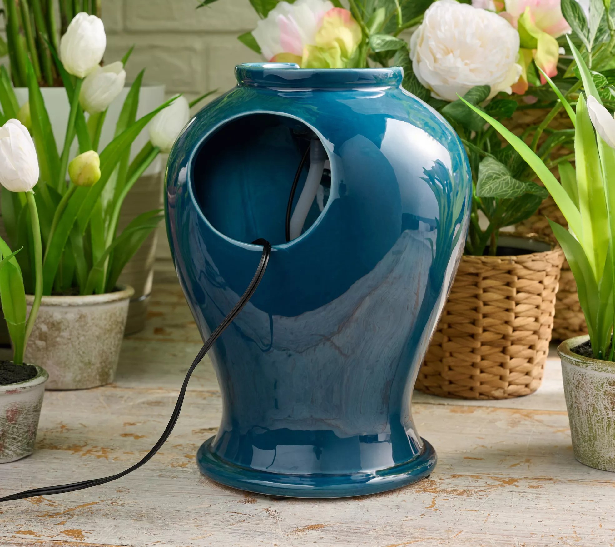 "As Is" 12" Indoor/Outdoor 12" Serenity PlugIn Fountain by Valerie