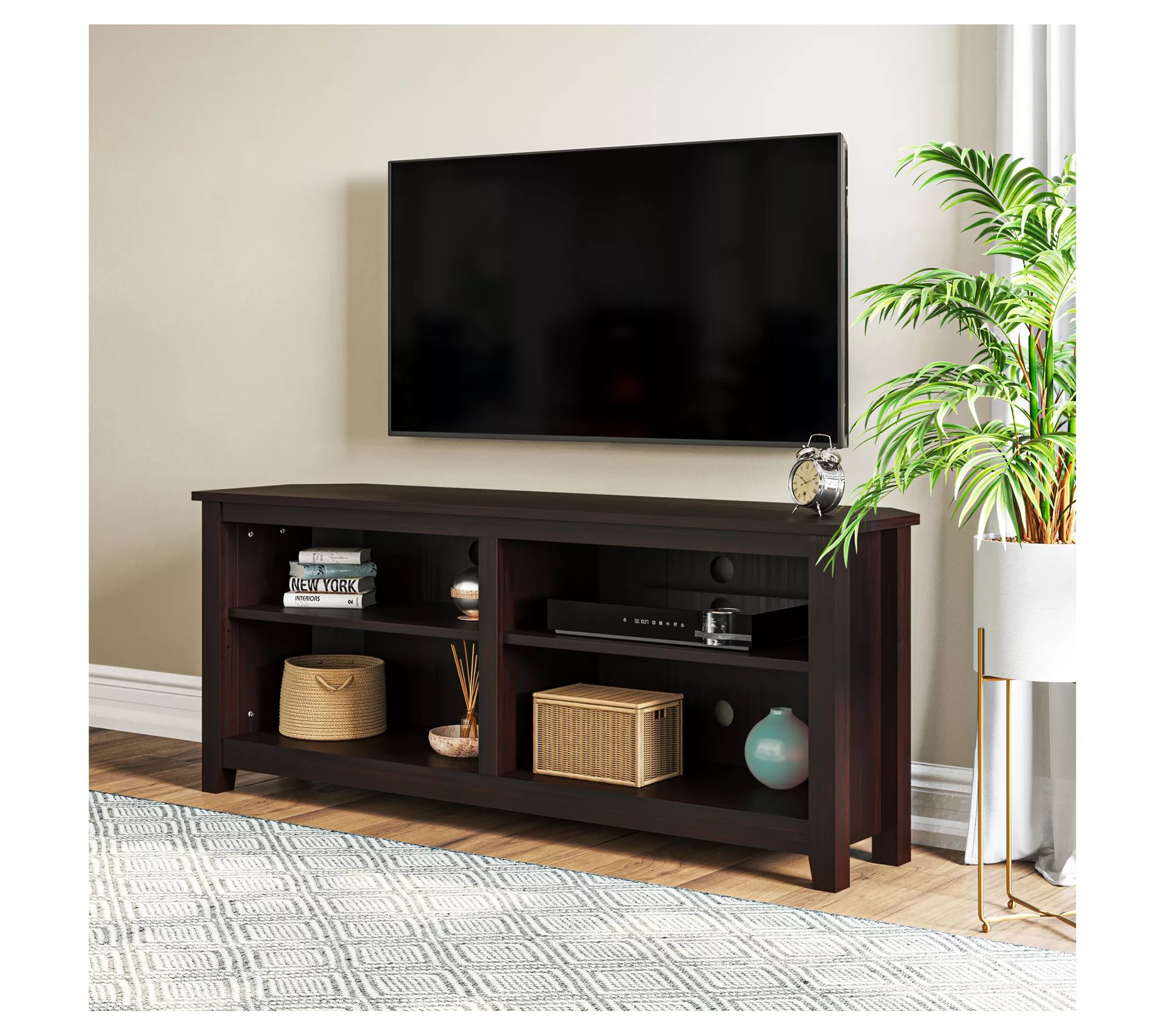 Lavish Home Entertainment Center TV Stand Supports 65" TVs