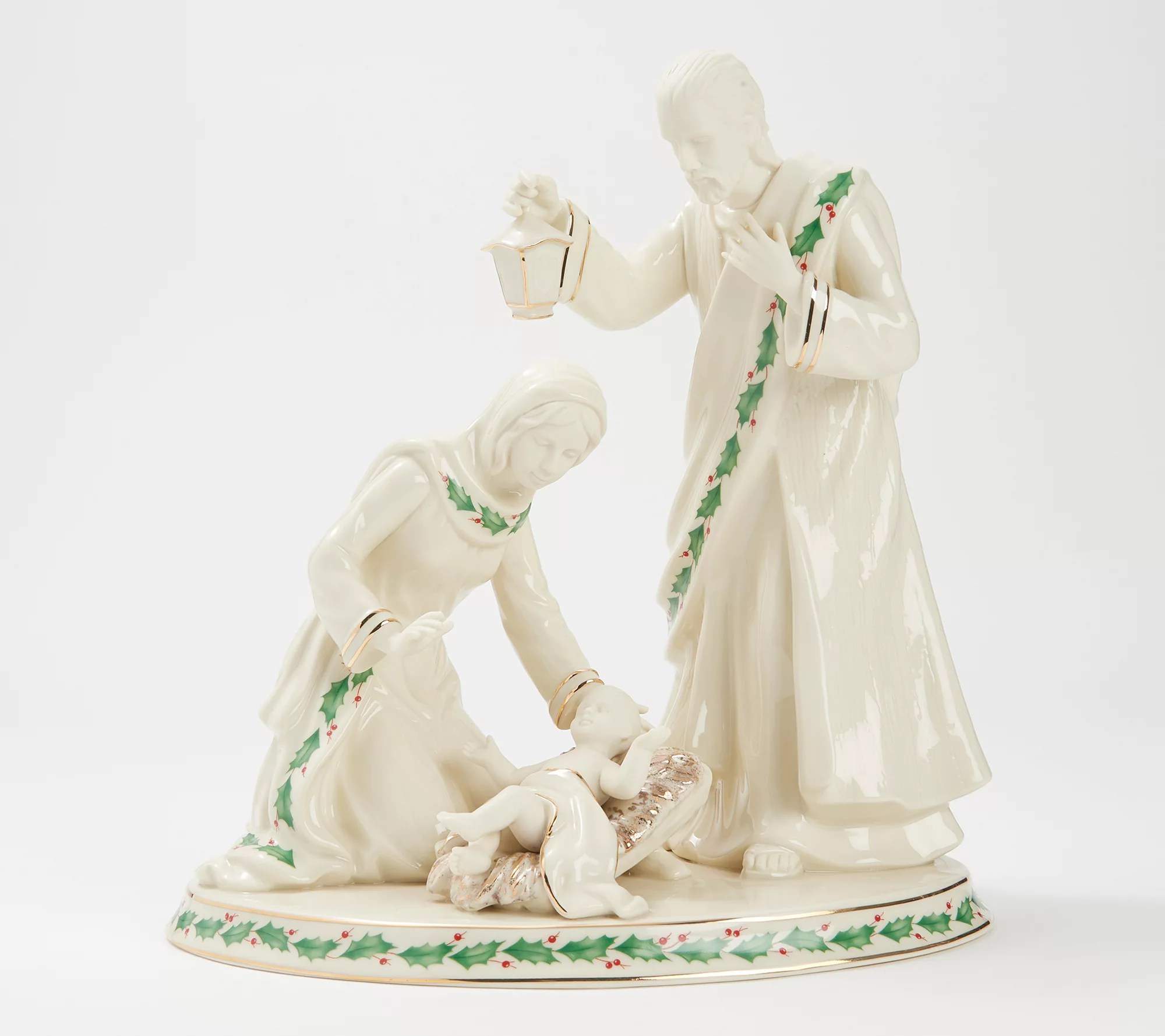 Lenox Holiday 24k Gold Holy Family Figurine