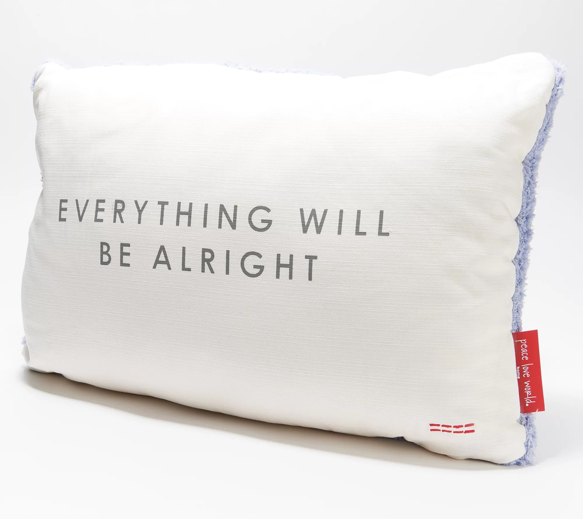 Peace Love World 14" x 20" Reversible Knit Lumbar Pillow