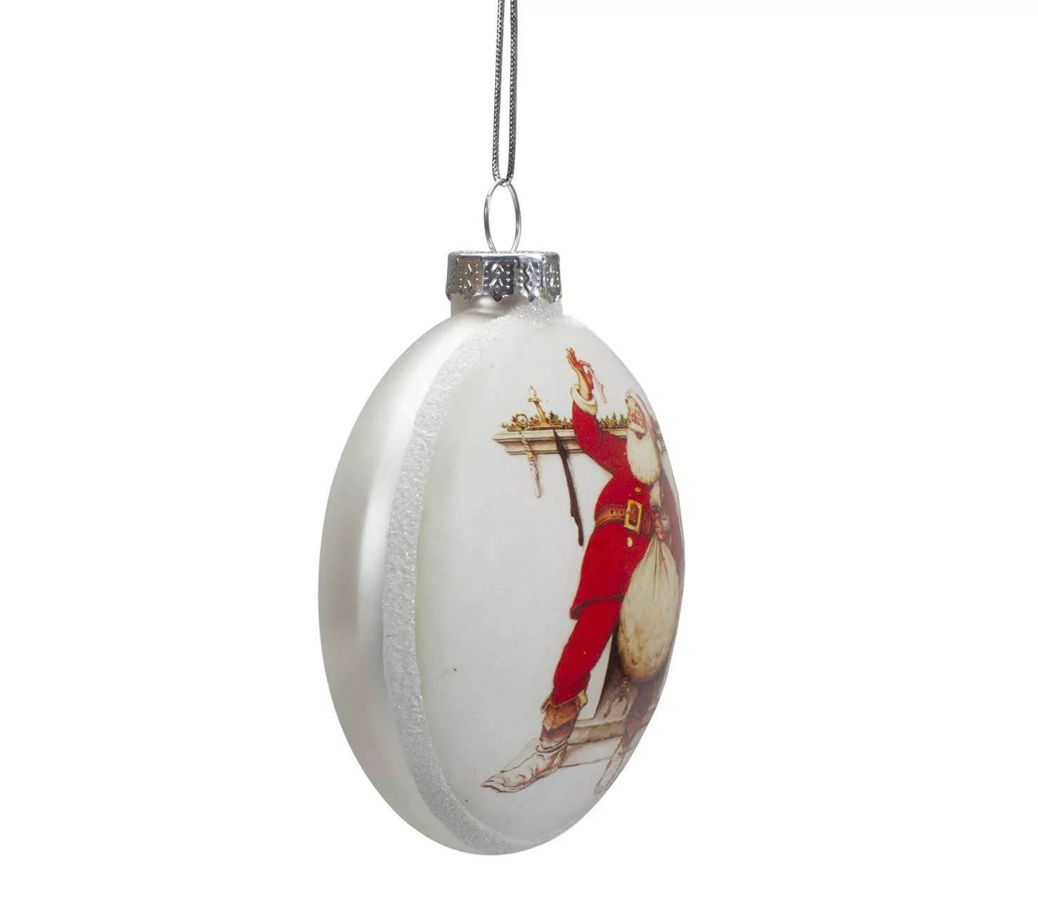 Northlight S/3 Glass Norman Rockwell Christmas Disc Ornament