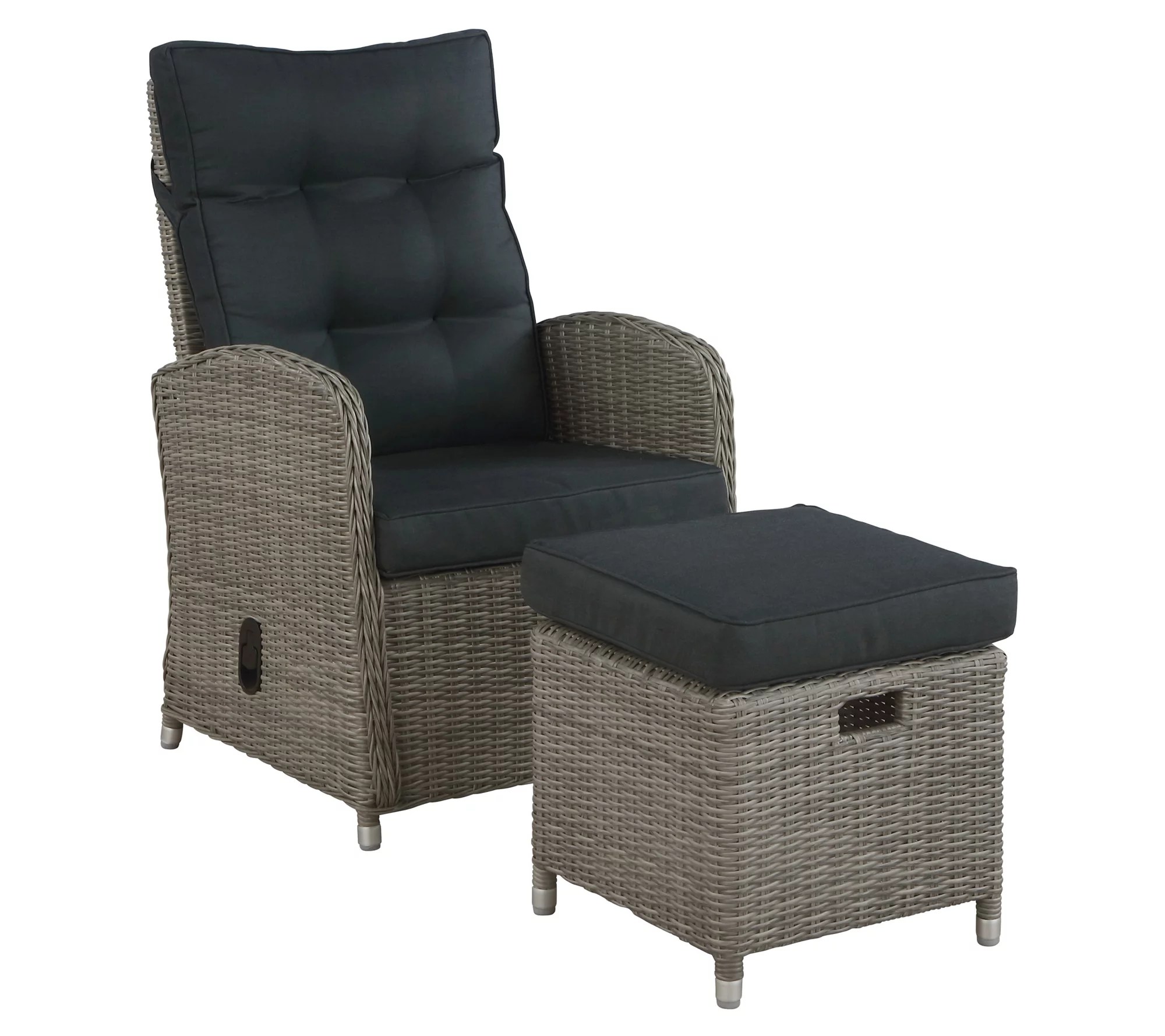Alaterre Furniture Monaco Recliner and Ottoman