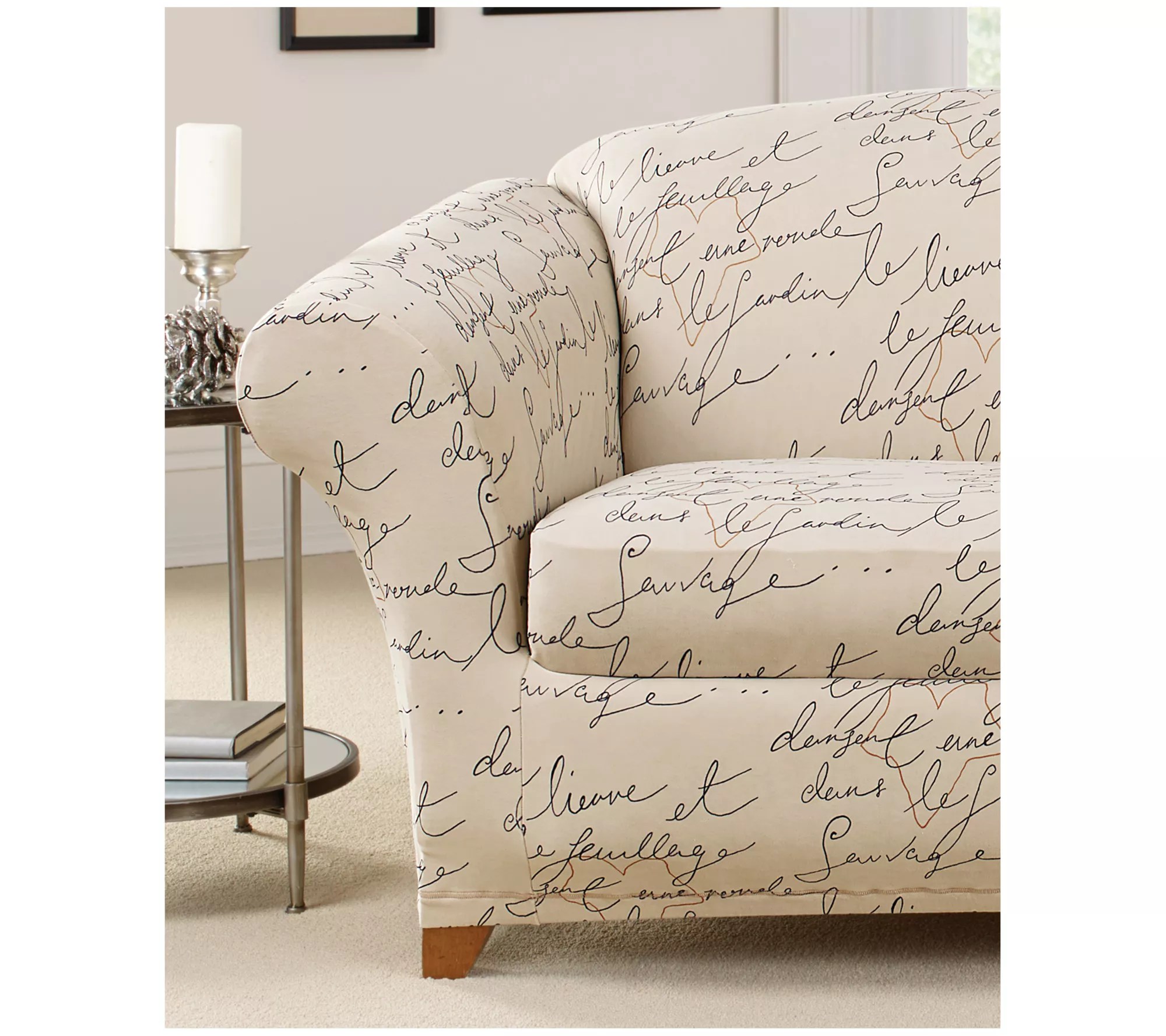 Waverly Stretch Pen Pal 2Piece Sofa Slipcover