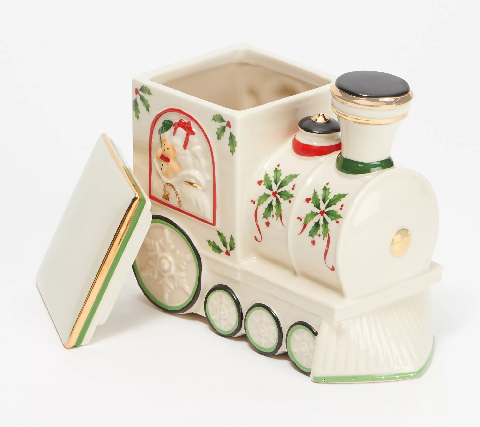 Lenox Holiday 3Piece Train Candy Set with 24K Gold