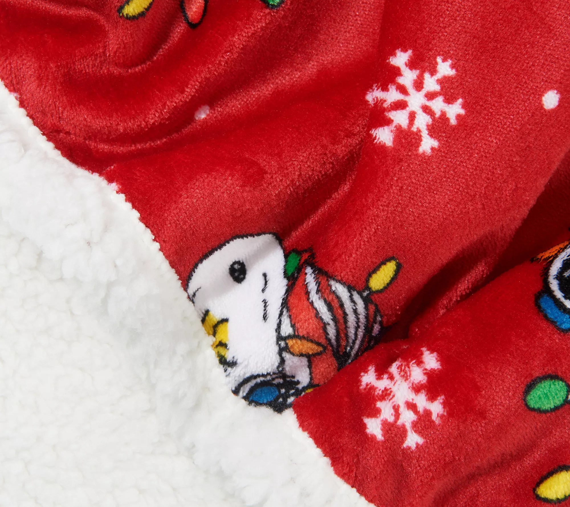 Berkshire Holiday Peanuts Gang Blanket with Sherpa Queen