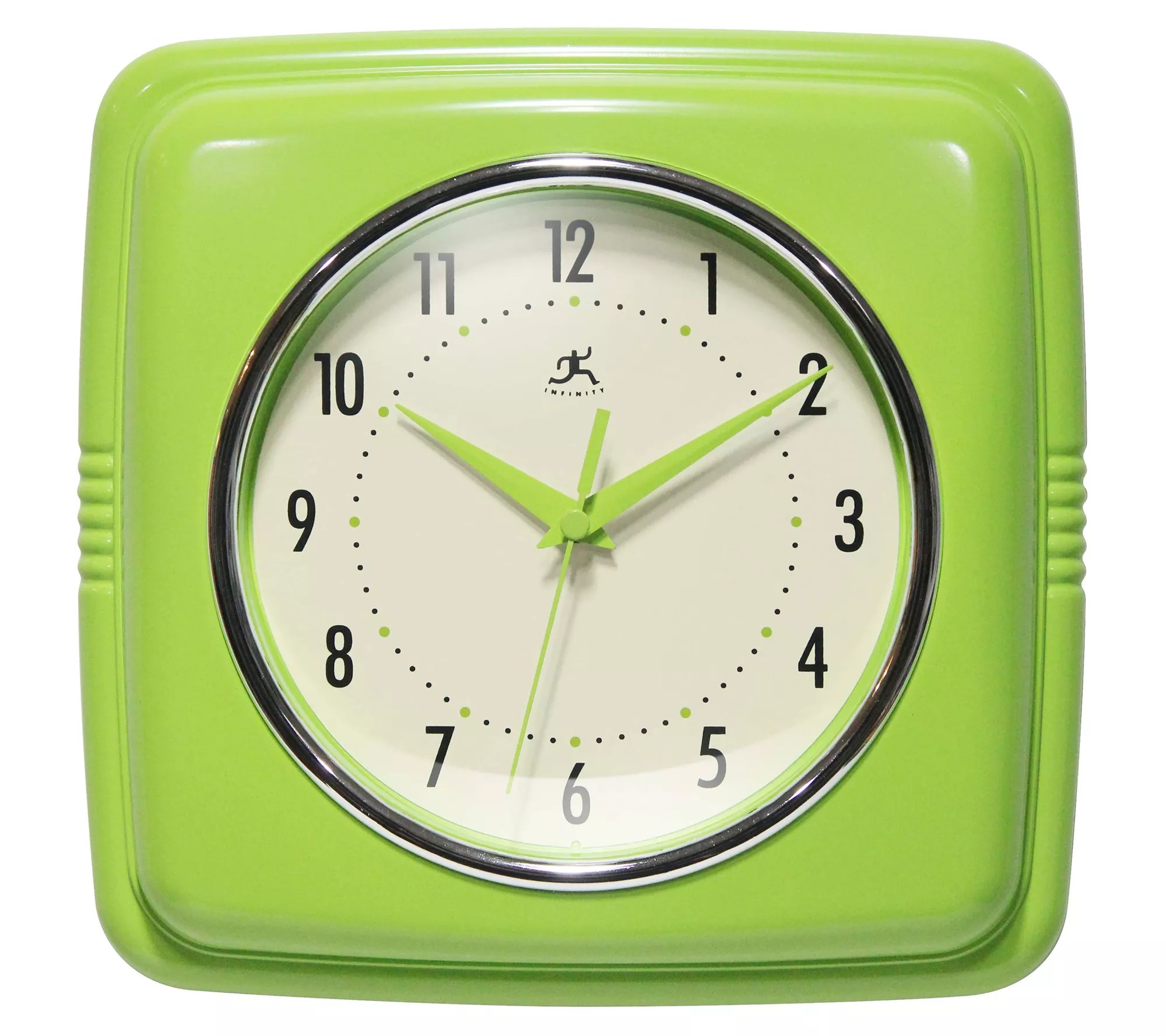 Infinity Instruments 9" Retro Silent Kitchen Clock