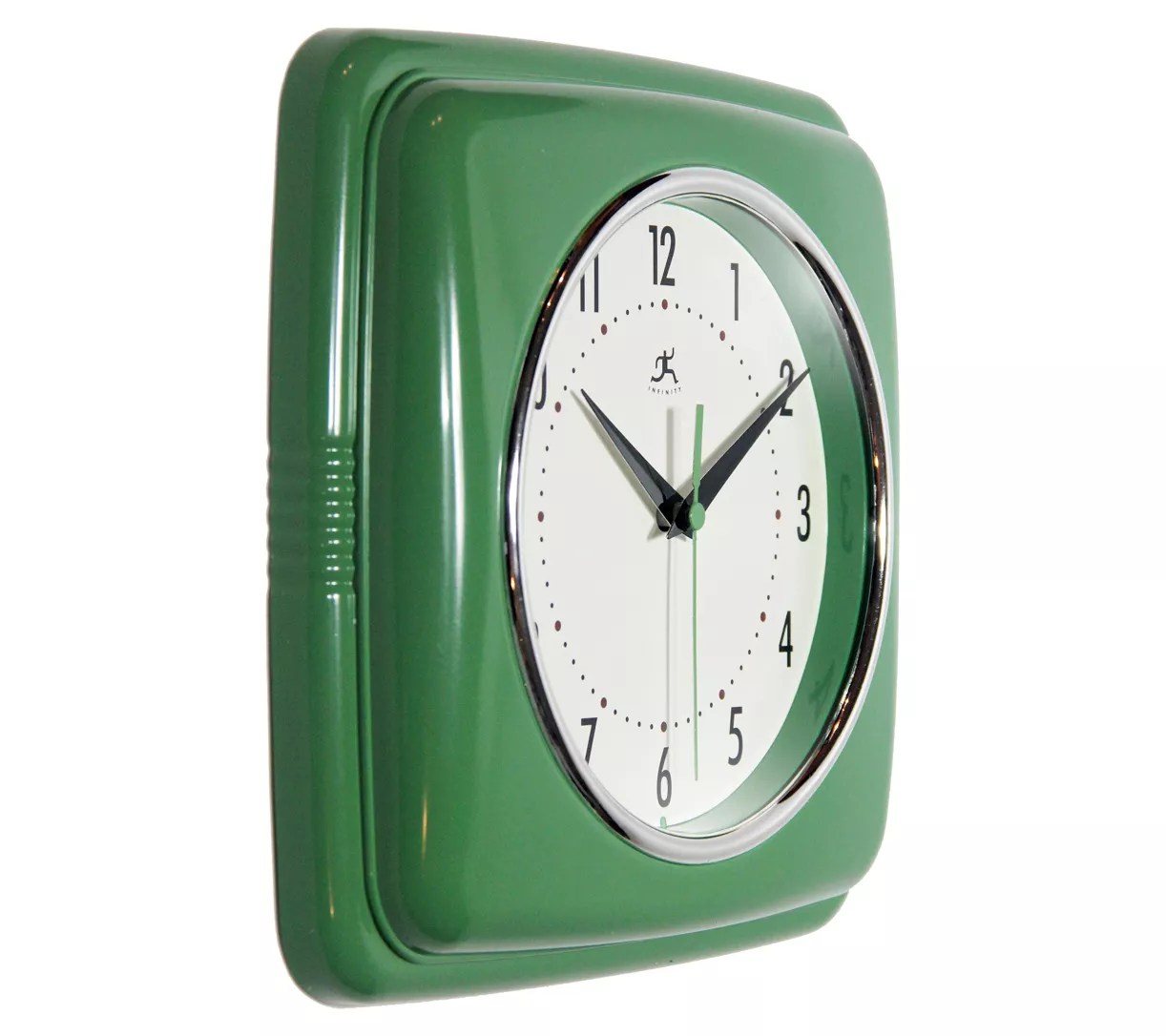 Infinity Instruments 9" Retro Silent Kitchen Clock