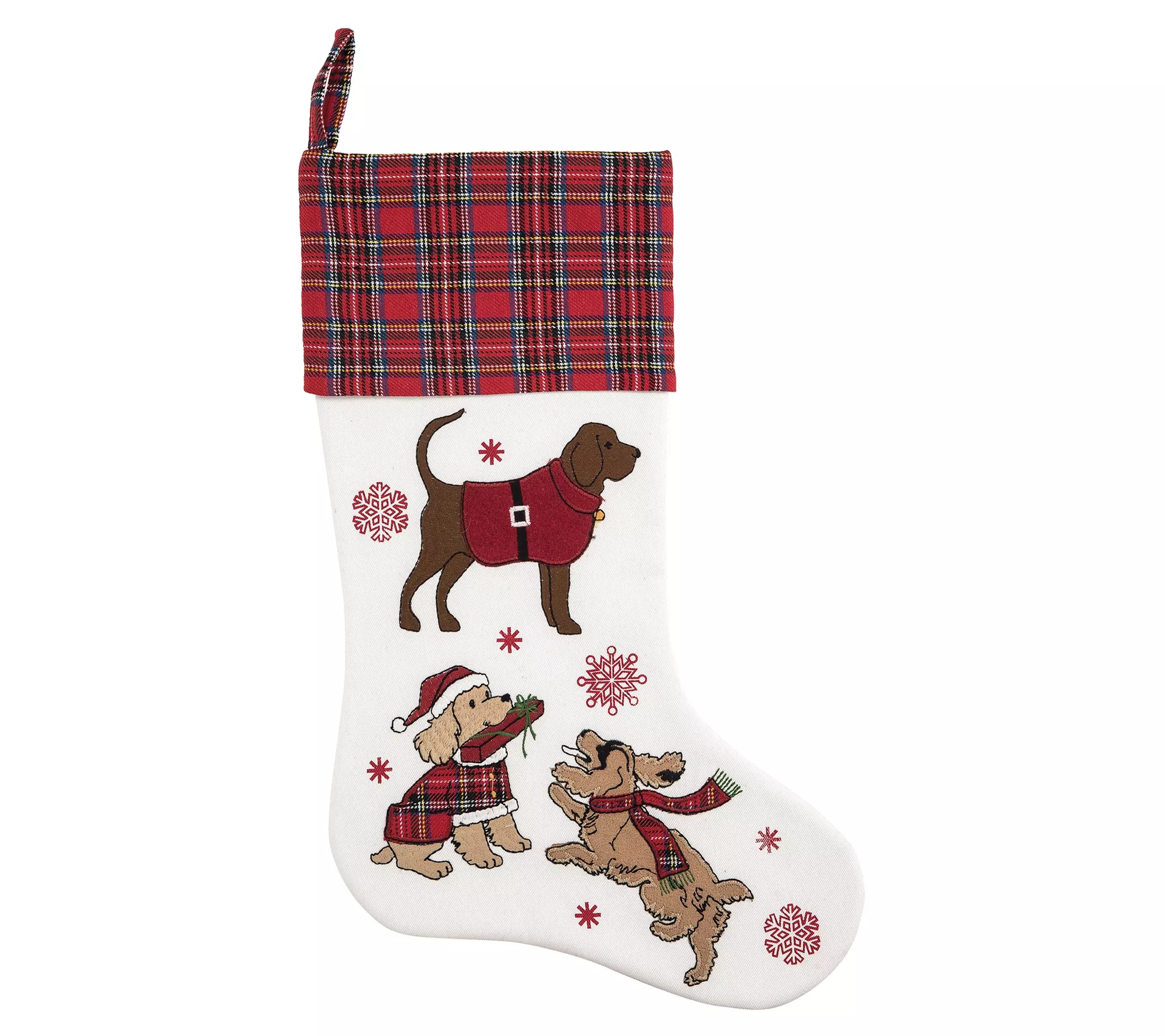 C&F Home Festive Dogs Christmas Stocking Holida ys