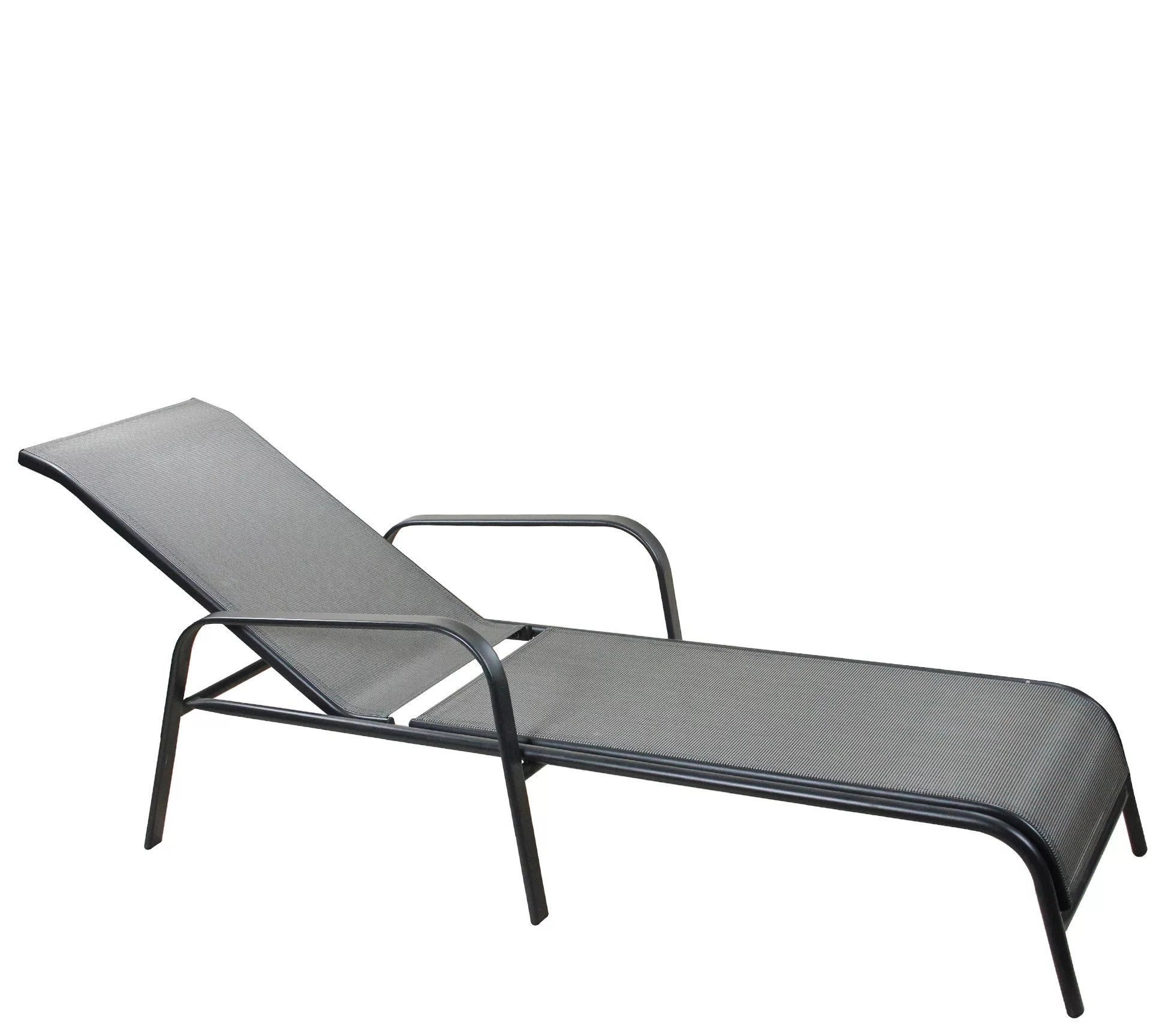 Northlight Aluminum and Mesh Reclining Chaise Lounge