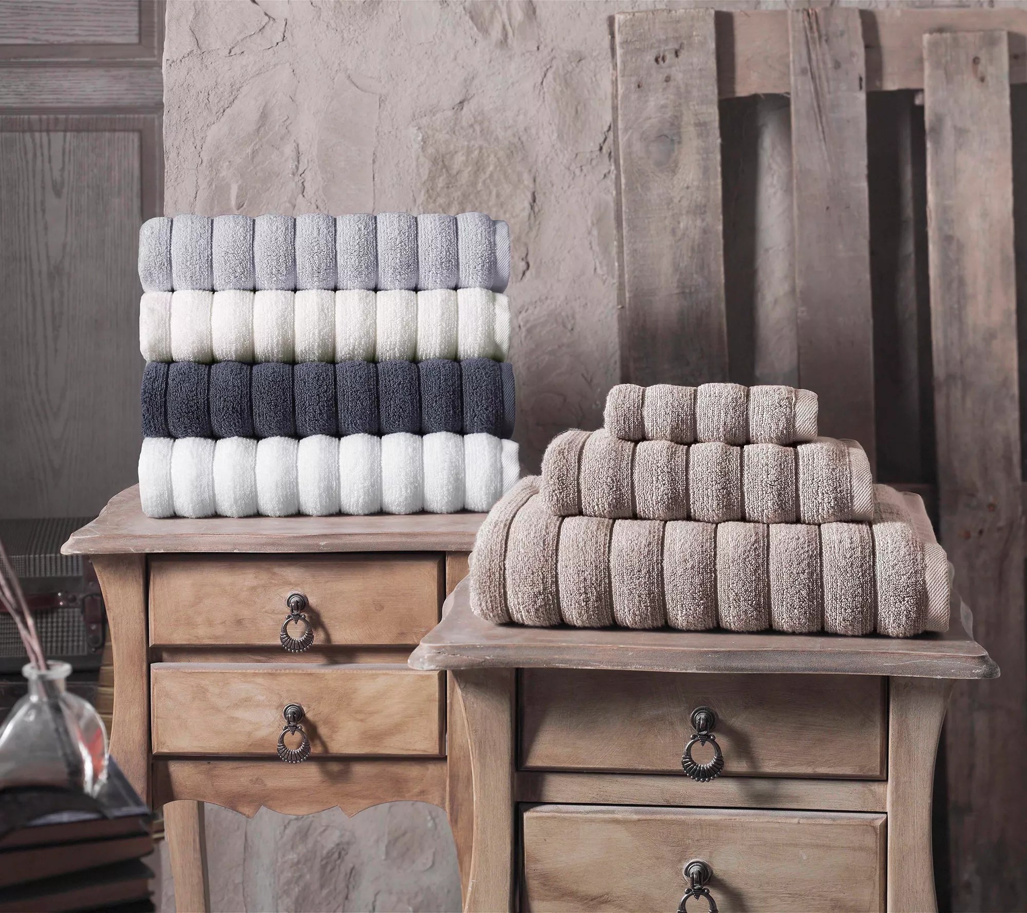 Vague Turkish Cotton Set of 4 Bath Towels