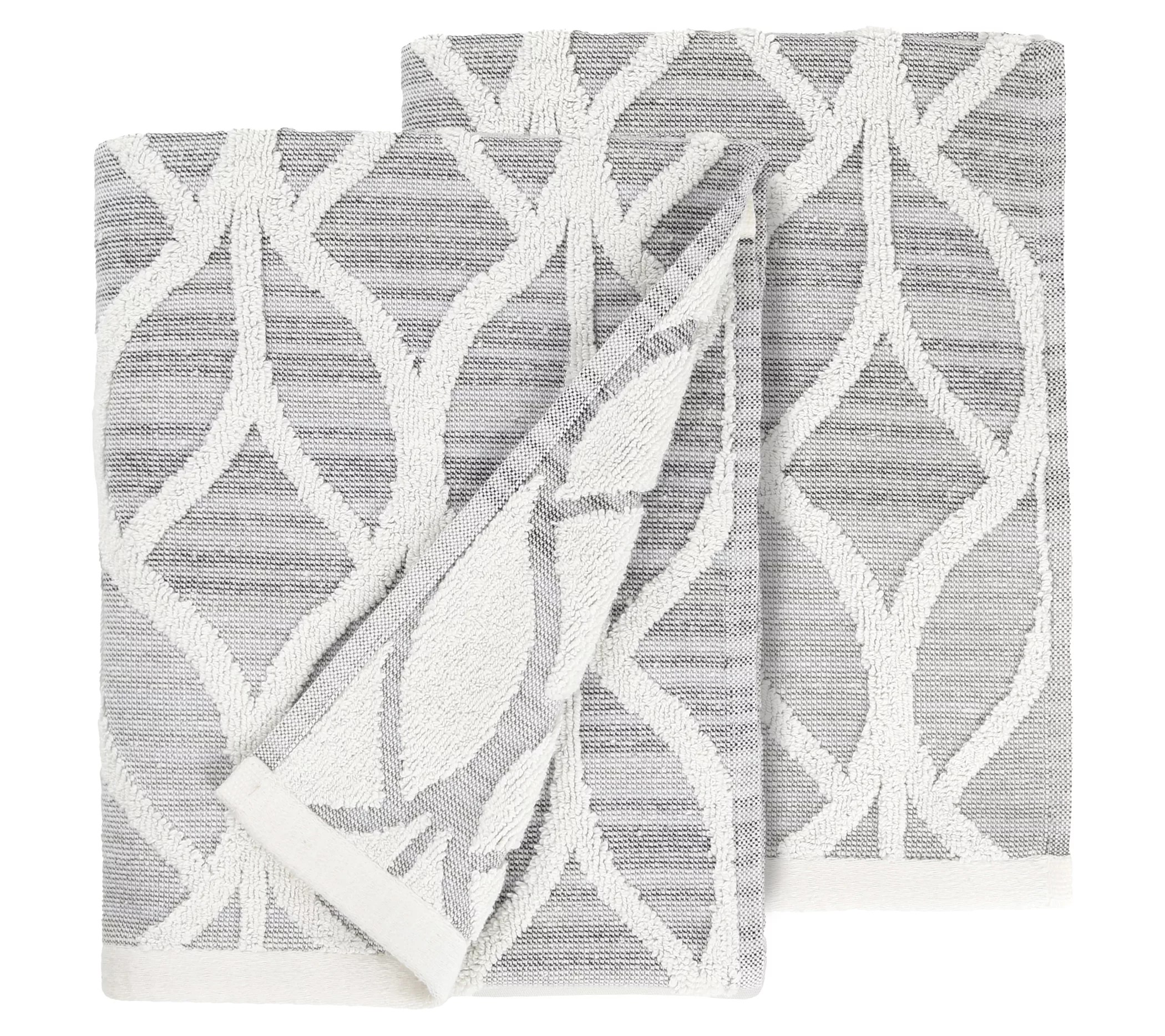 Linum Home Textiles Alev Jacquard Hand Towels Set of Two