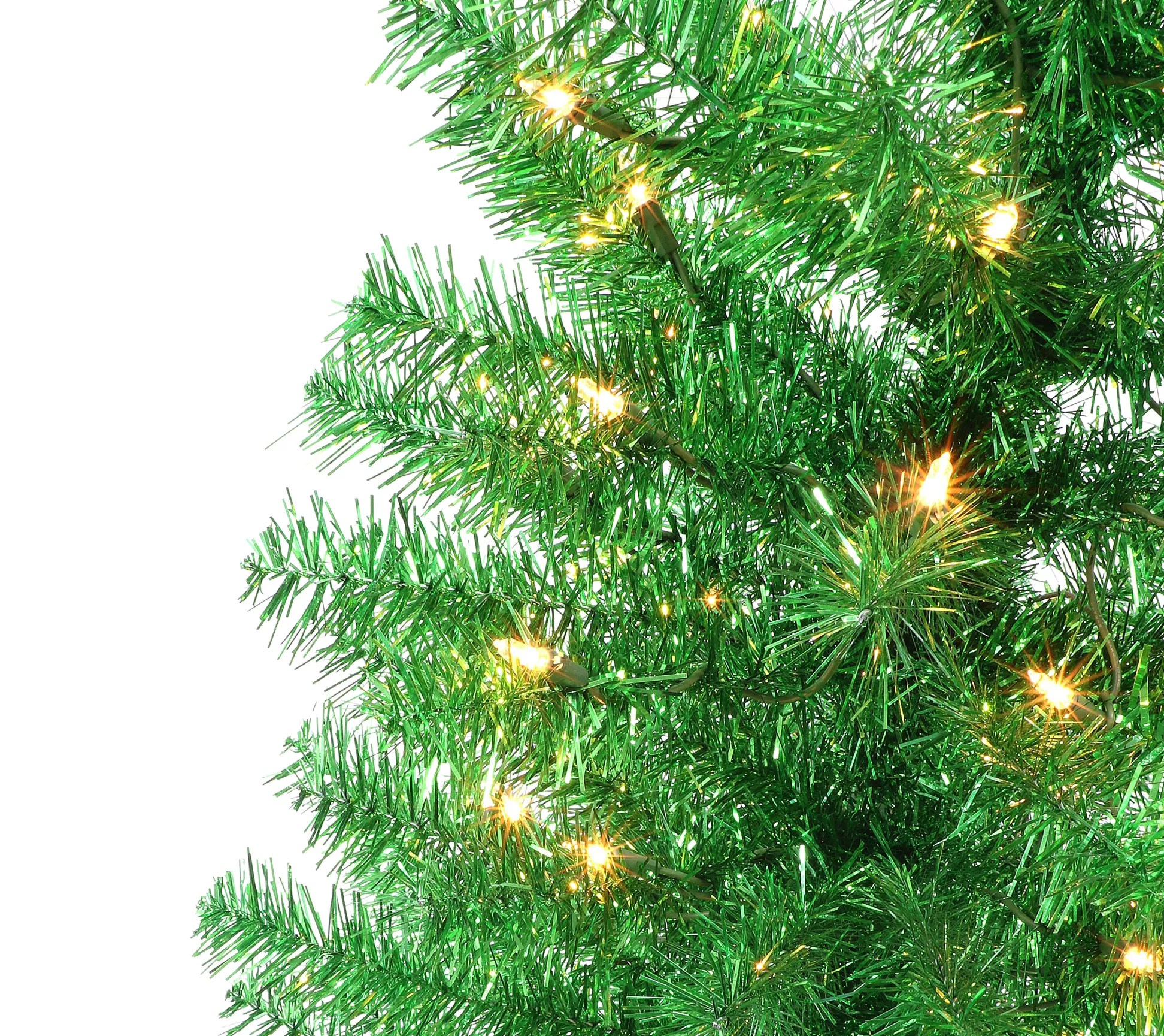 Puleo 4.5' PreLit Green Tinsel Tree, 70 ClearLights