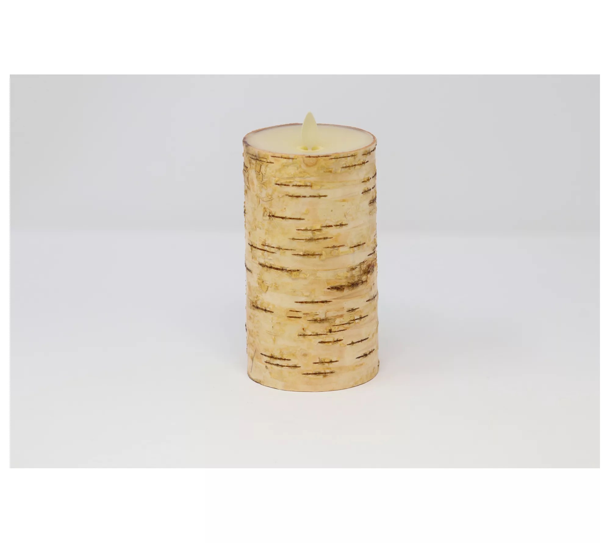 Luminara 6" Tall Birch Bark Flameless Candle wi th Remote