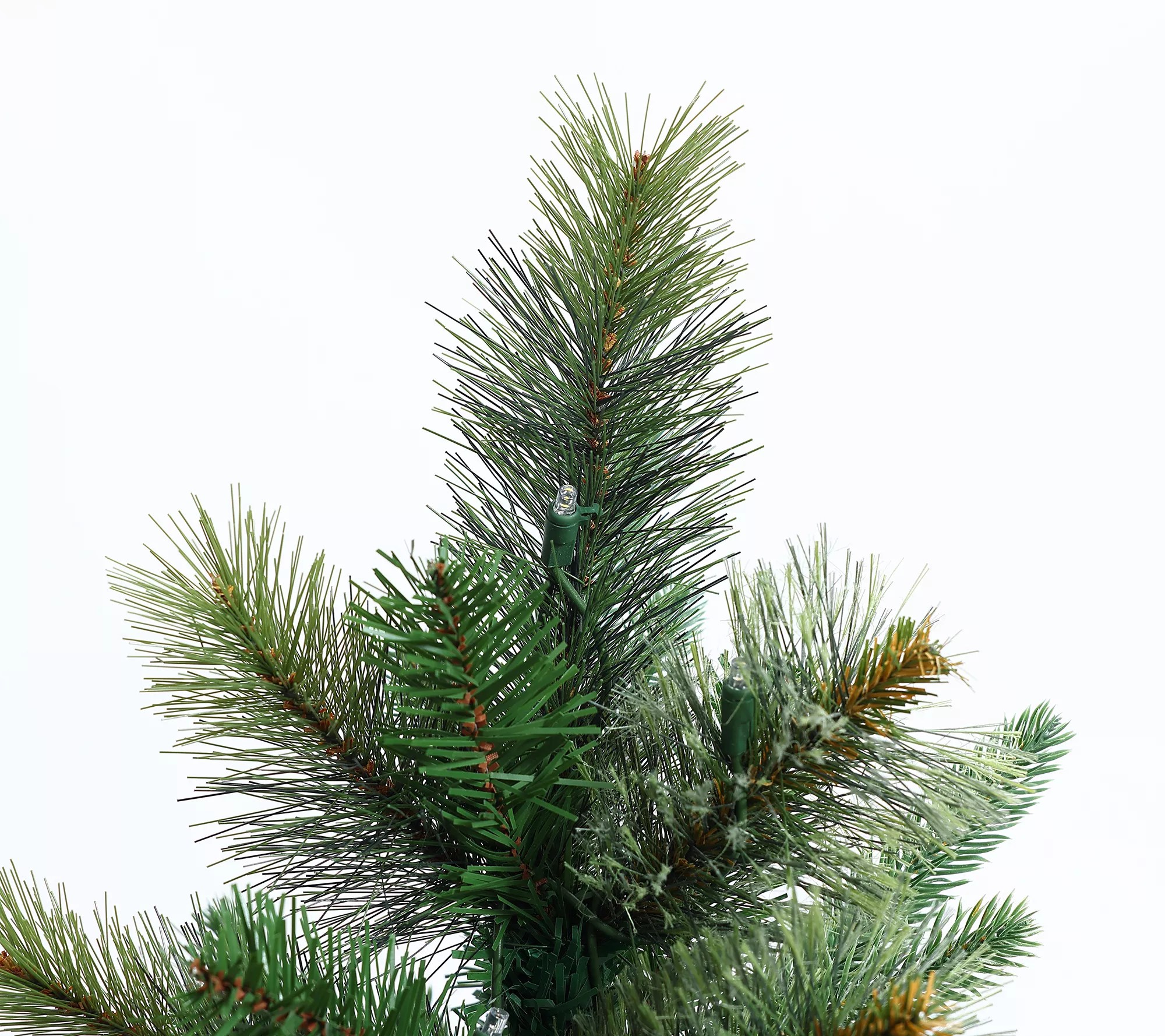 LuxenHome 4' PreLit Artificial Christmas Pine Tree with Pot
